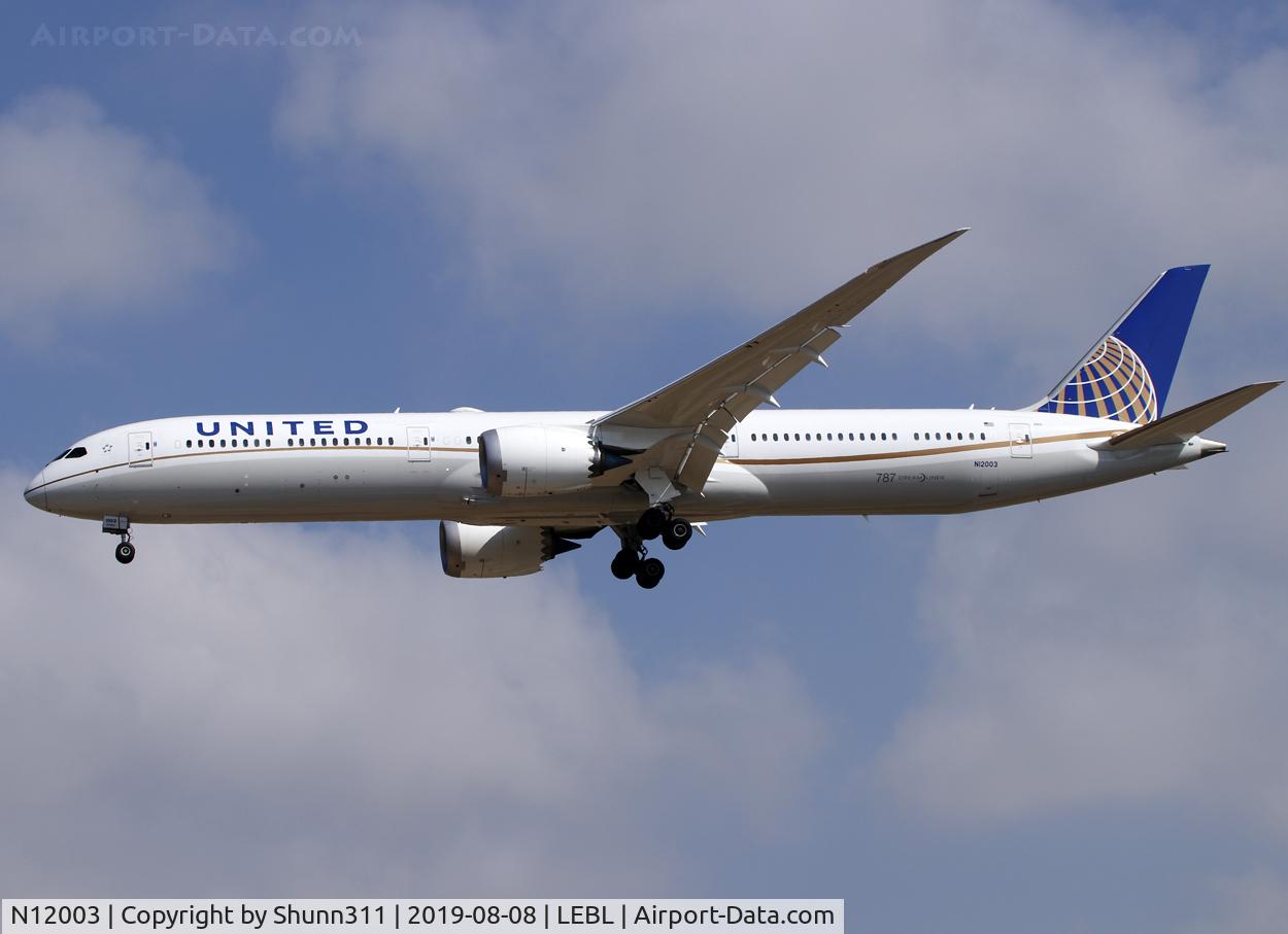 N12003, 2018 Boeing 787-10 Dreamliner Dreamliner C/N 40935, Landing rwy 25R