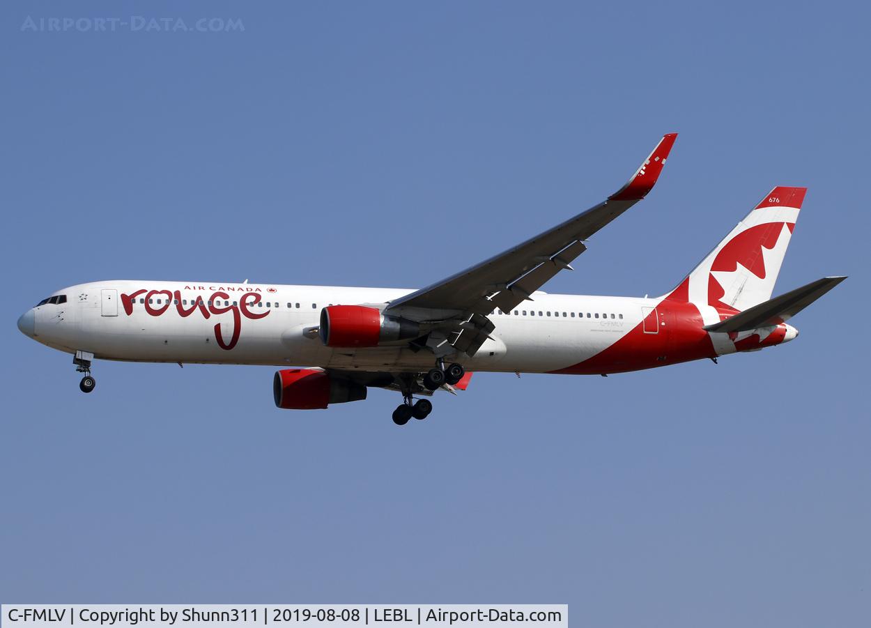 C-FMLV, 1996 Boeing 767-316/ER C/N 26327/621, Landing rwy 25R