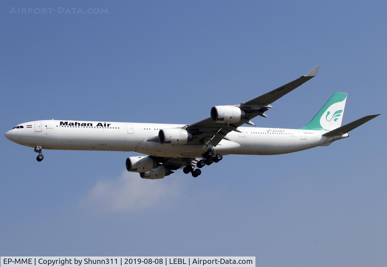 EP-MME, 2001 Airbus A340-642 C/N 371, Landing rwy 25R