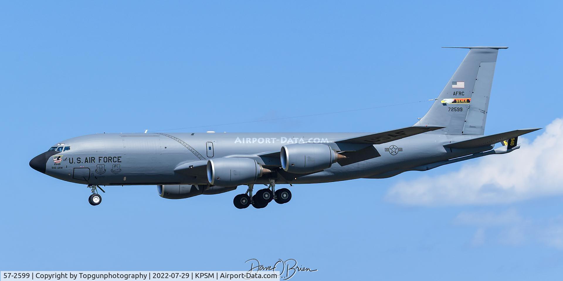 57-2599, 1958 Boeing KC-135R Stratotanker C/N 17735/T0205, BANKER11 inbound for CAP duty this weekend.