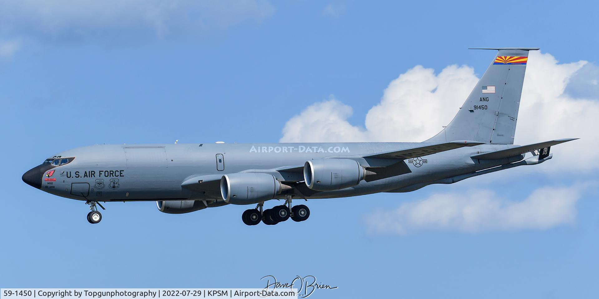 59-1450, 1959 Boeing KC-135R Stratotanker C/N 17938, BANKER10 from Phoenix AZ in for CAP duty