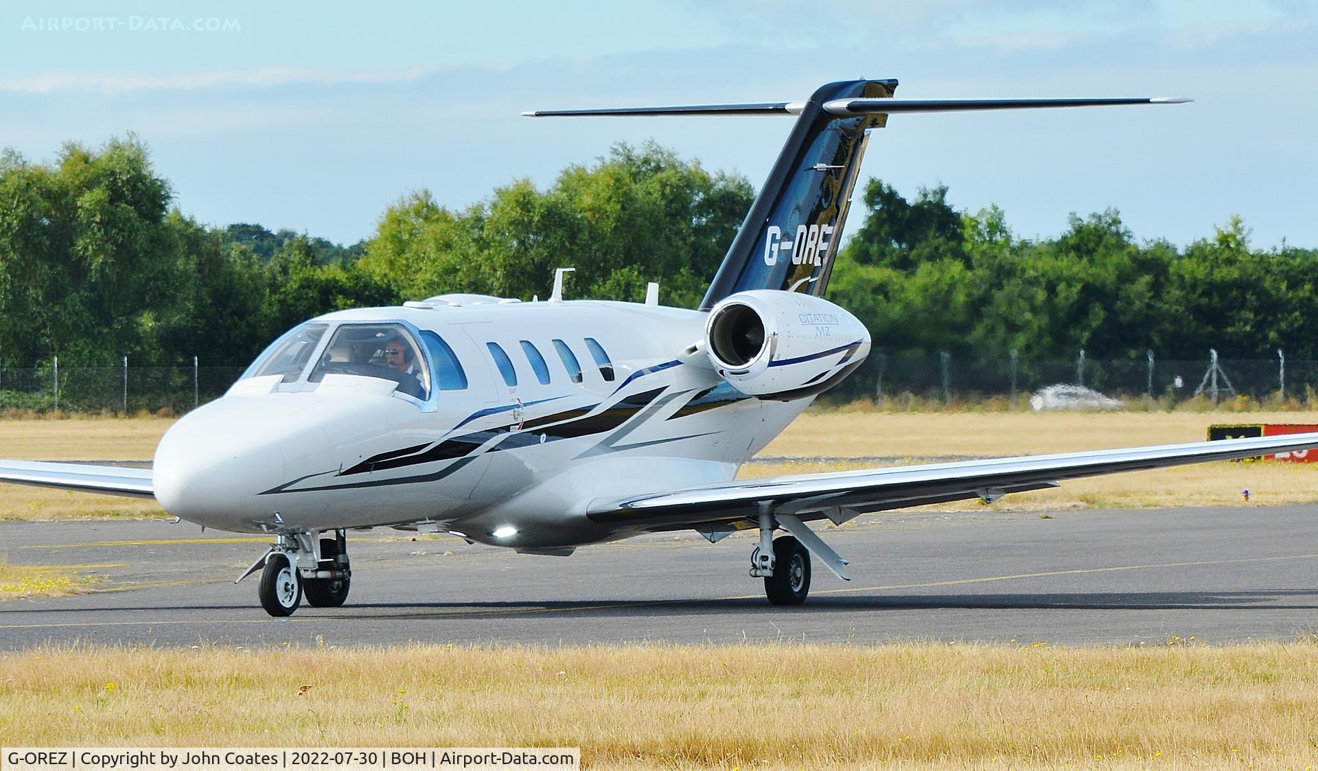 G-OREZ, 2016 Cessna 525 Citation M2 C/N 525-0928, Taxiing on arrival