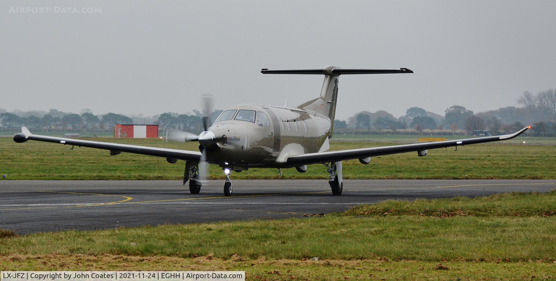 LX-JFZ, 2017 Pilatus PC-12/47E C/N 1572, Taxiing to BAS