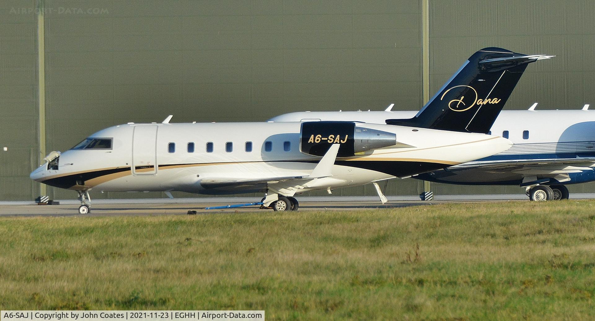A6-SAJ, 2009 Bombardier Challenger 605 (CL-600-2B16) C/N 5837, Parked at Gama