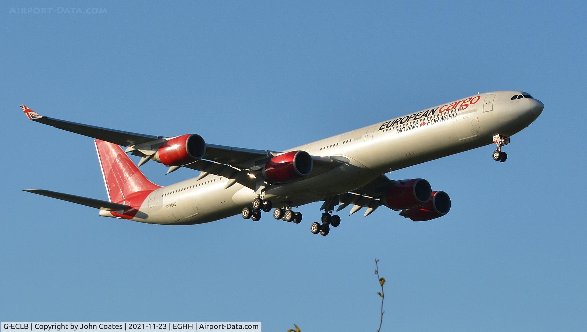 G-ECLB, 2006 Airbus A340-642 C/N 753, On approach to 08