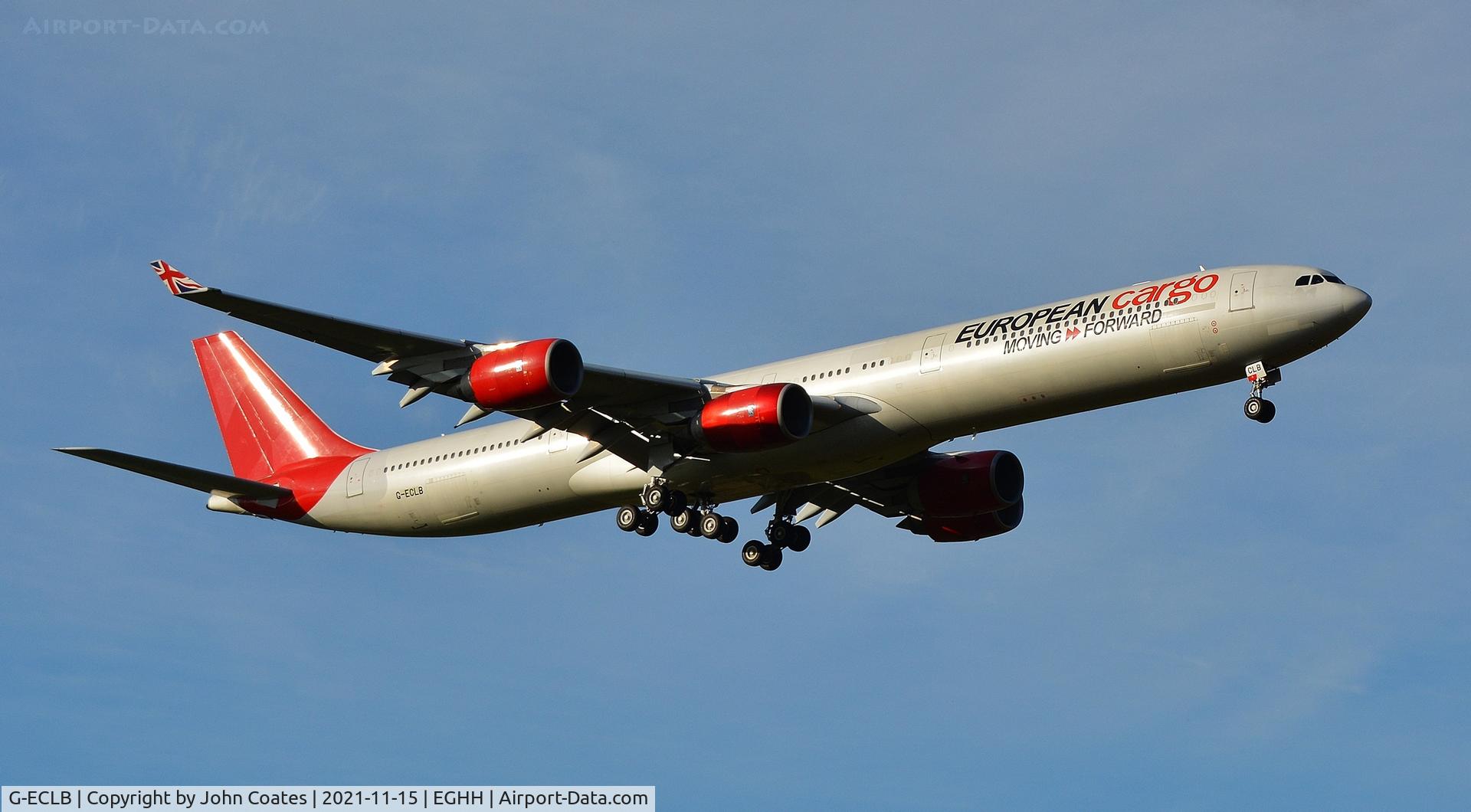 G-ECLB, 2006 Airbus A340-642 C/N 753, Final approach to 08
