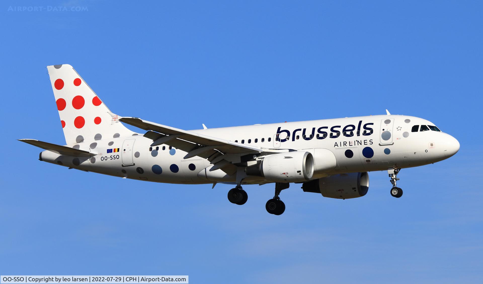OO-SSO, 2004 Airbus A319-111 C/N 2287, Copenhagen 29.7.2022