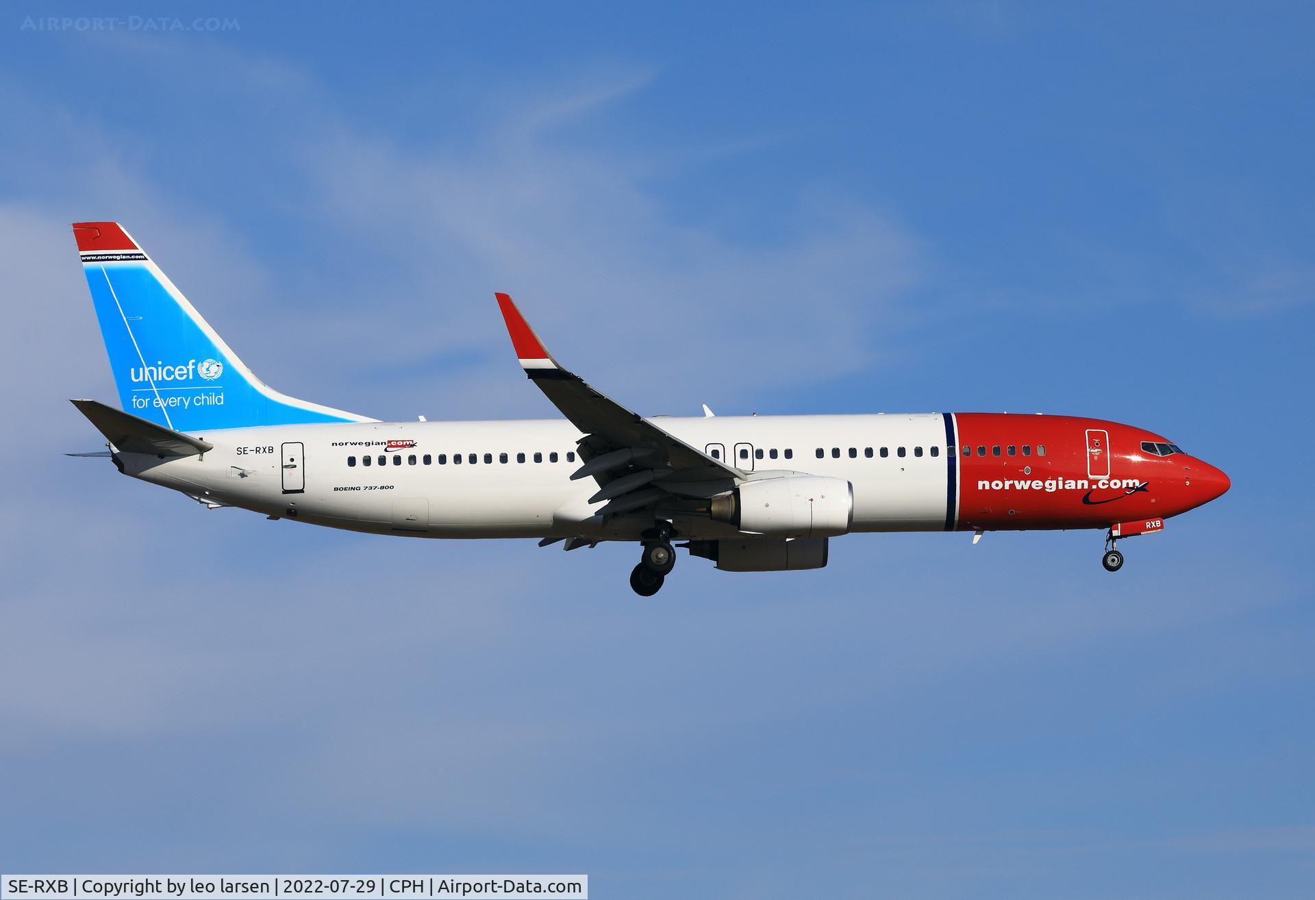 SE-RXB, 2010 Boeing 737-84P C/N 36781, Copenhagen 29.7.2022