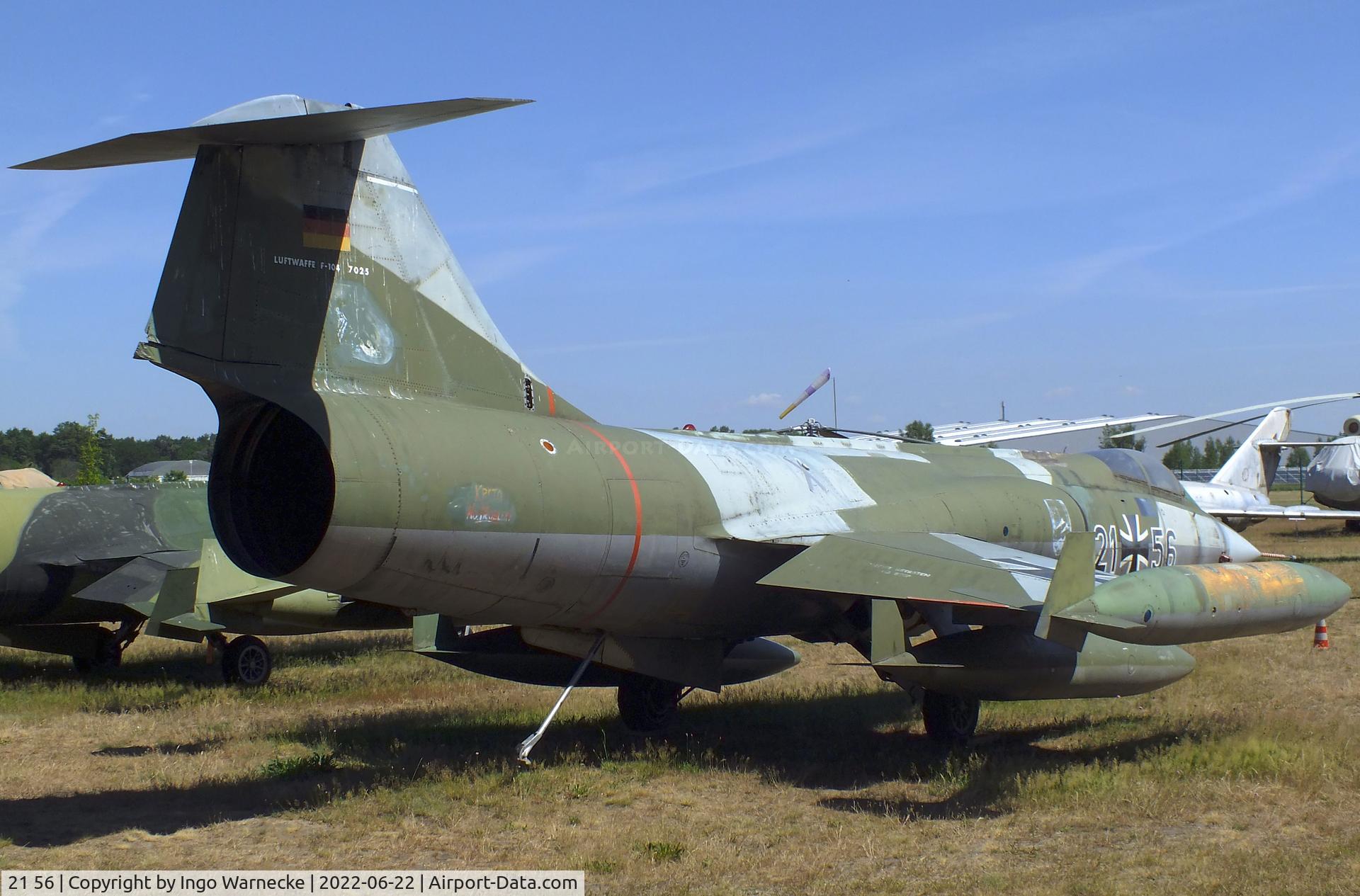 21 56, Lockheed F-104G Starfighter C/N 683-7025, Lockheed F-104G Starfighter at the Flugplatzmuseum Cottbus (Cottbus airfield museum)