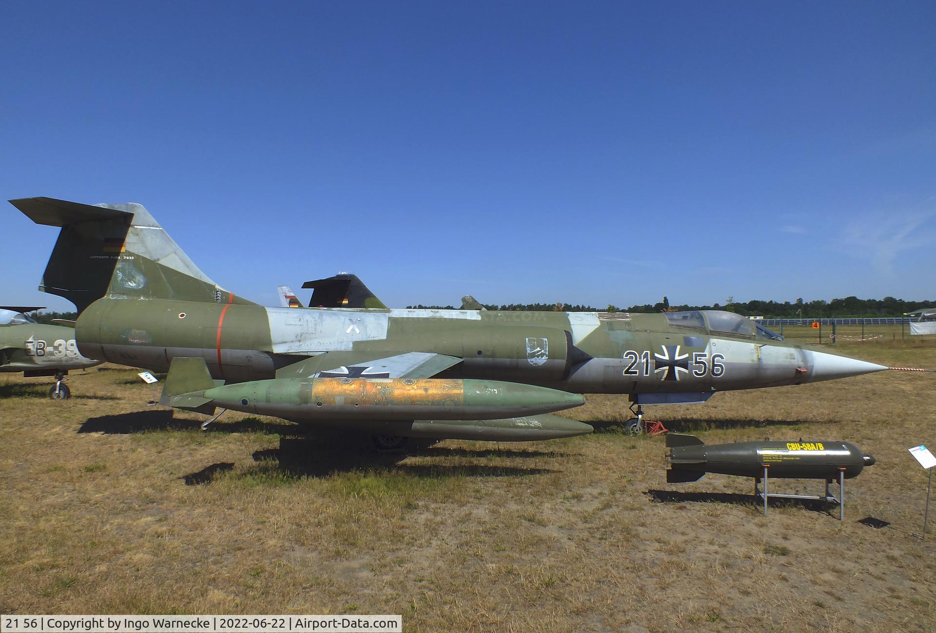 21 56, Lockheed F-104G Starfighter C/N 683-7025, Lockheed F-104G Starfighter at the Flugplatzmuseum Cottbus (Cottbus airfield museum)