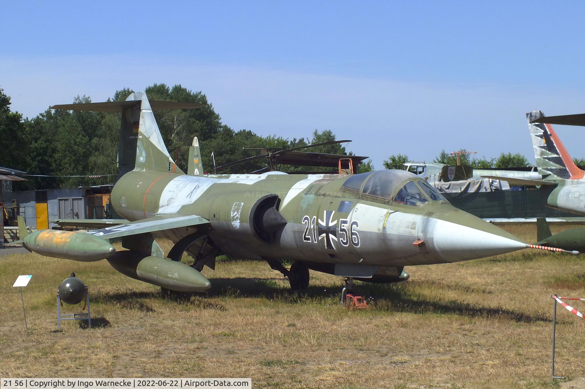 21 56, Lockheed F-104G Starfighter C/N 683-7025, Lockheed F-104G Starfighter at the Flugplatzmuseum Cottbus (Cottbus airfield museum)