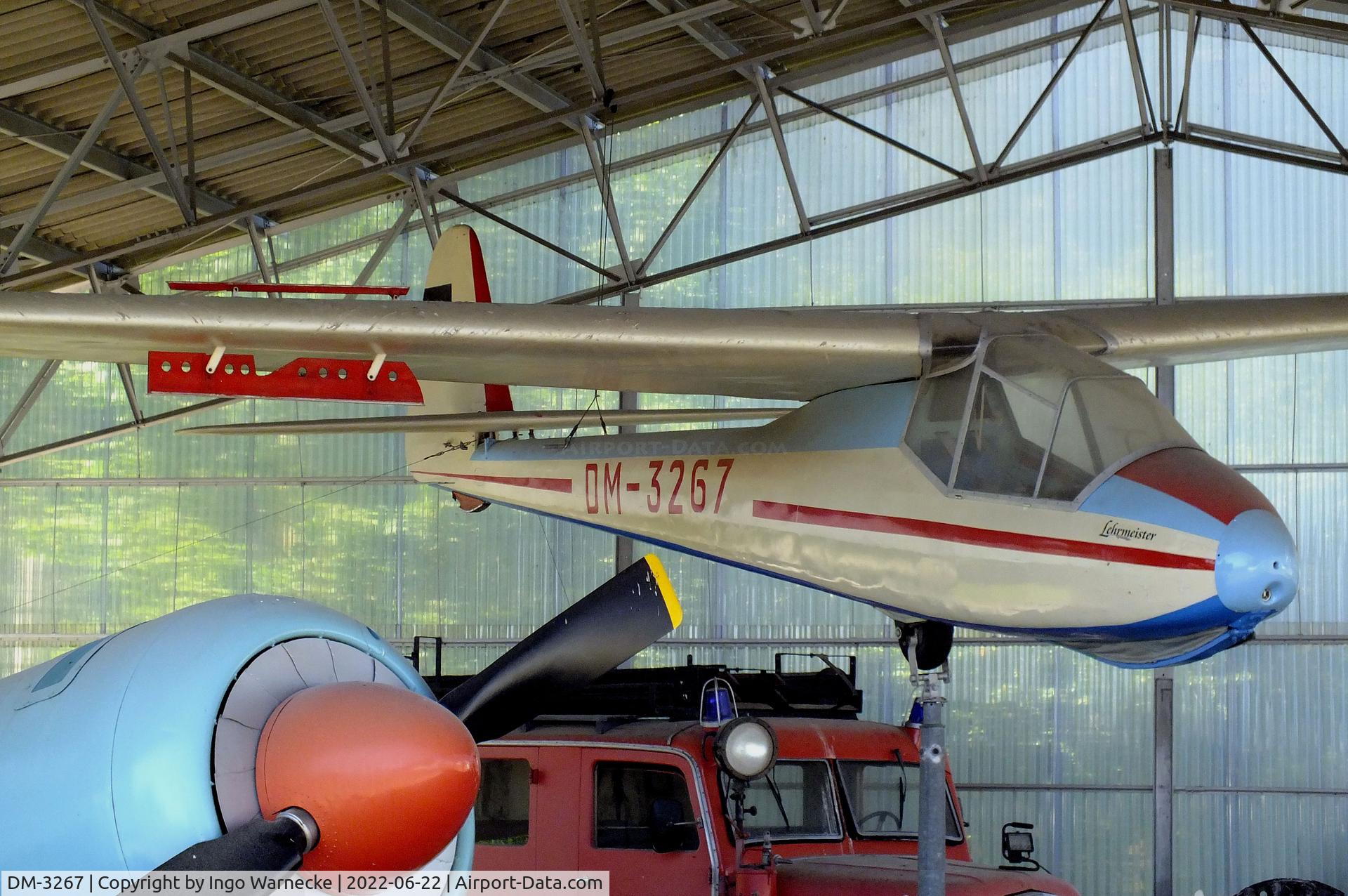 DM-3267, 1970 VEB Apparatebau Lommatzsch FES-530-II Lehrmeister C/N 0217, Lommatzsch FES-530 Lehrmeister II at the Flugplatzmuseum Cottbus (Cottbus airfield museum)