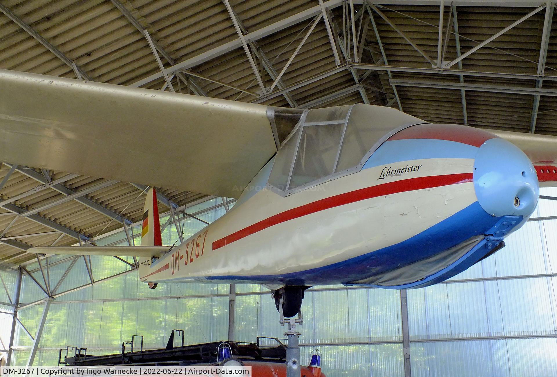 DM-3267, 1970 VEB Apparatebau Lommatzsch FES-530-II Lehrmeister C/N 0217, Lommatzsch FES-530 Lehrmeister II at the Flugplatzmuseum Cottbus (Cottbus airfield museum)