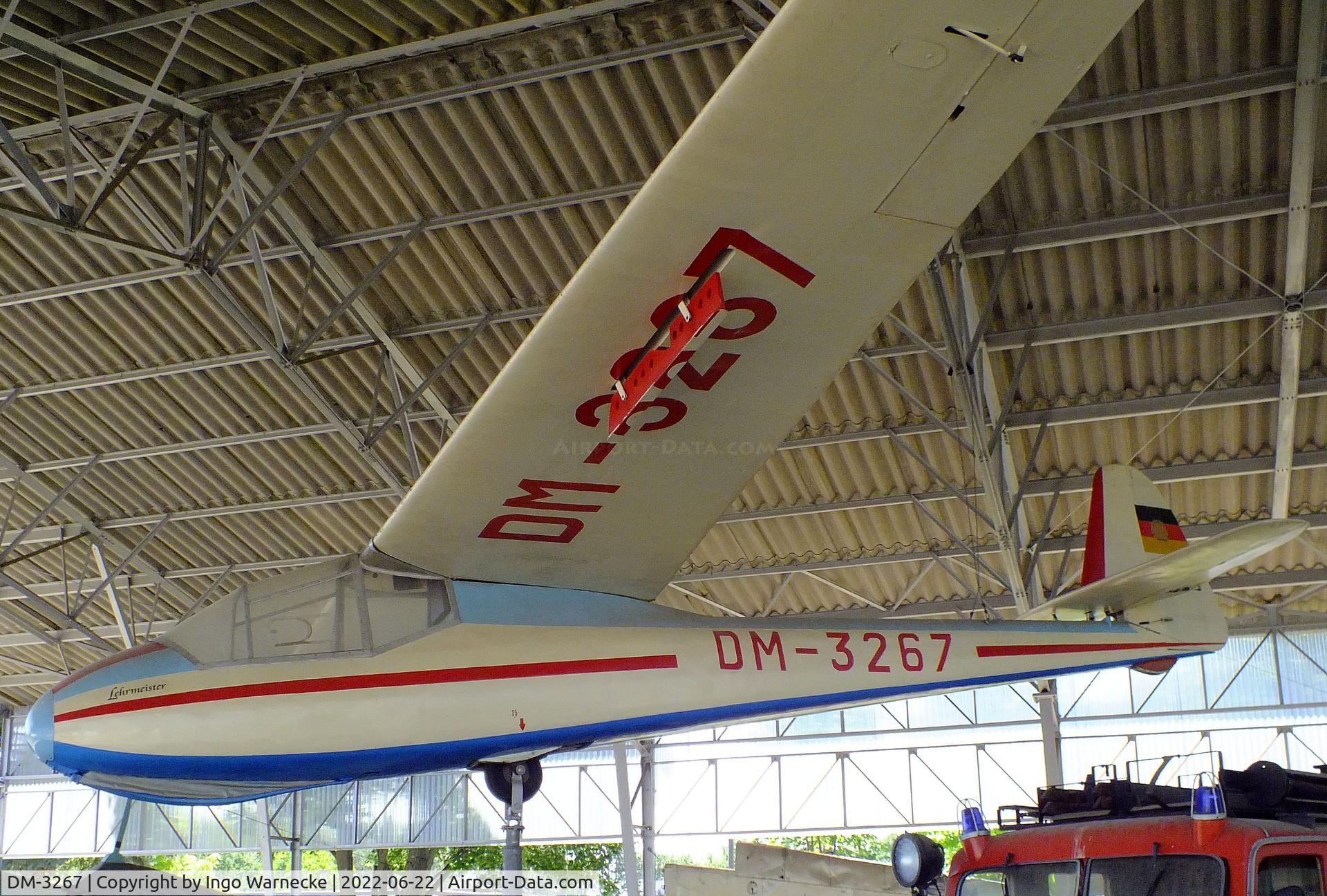 DM-3267, 1970 VEB Apparatebau Lommatzsch FES-530-II Lehrmeister C/N 0217, Lommatzsch FES-530 Lehrmeister II at the Flugplatzmuseum Cottbus (Cottbus airfield museum)