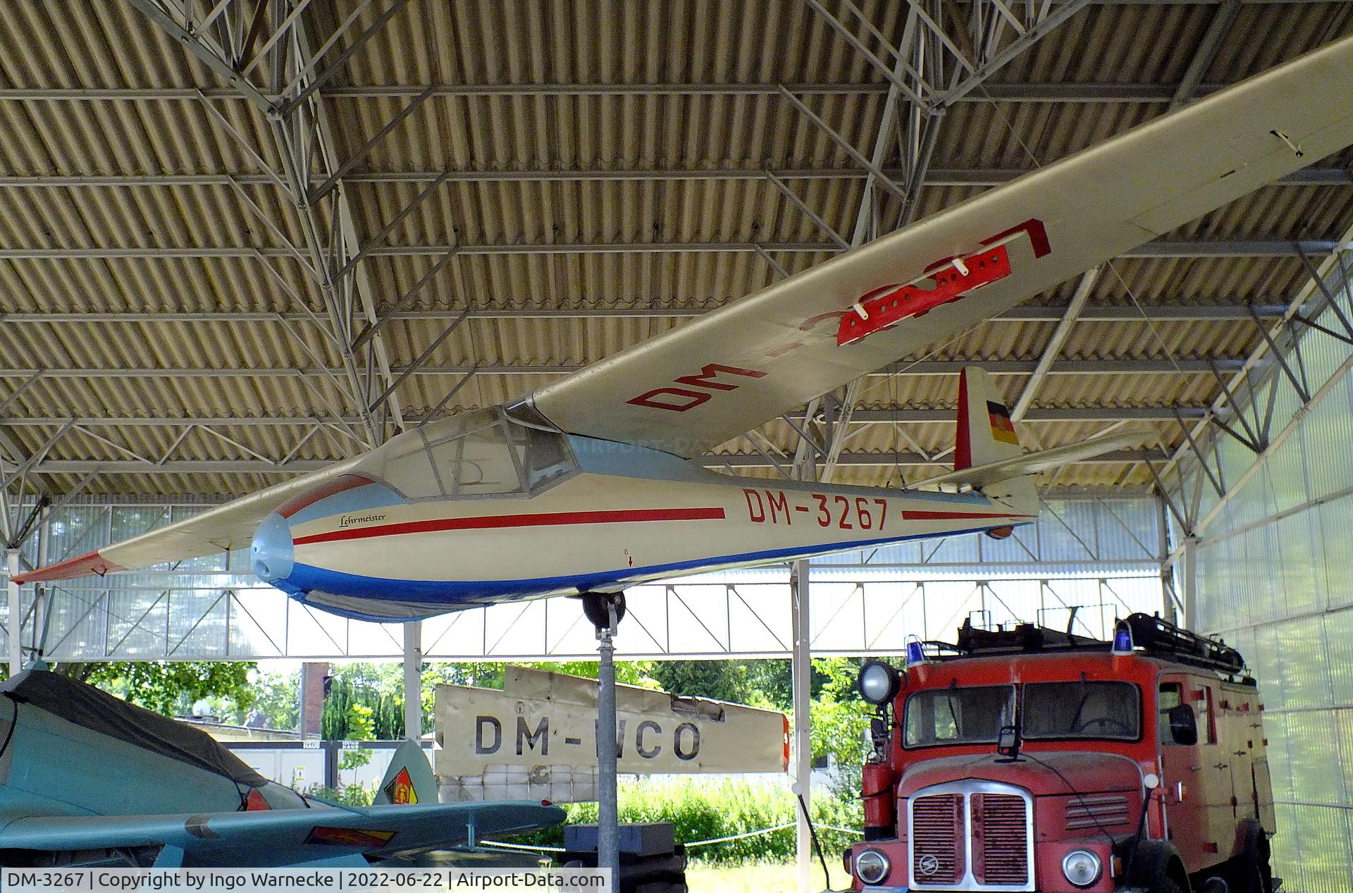 DM-3267, 1970 VEB Apparatebau Lommatzsch FES-530-II Lehrmeister C/N 0217, Lommatzsch FES-530 Lehrmeister II at the Flugplatzmuseum Cottbus (Cottbus airfield museum)