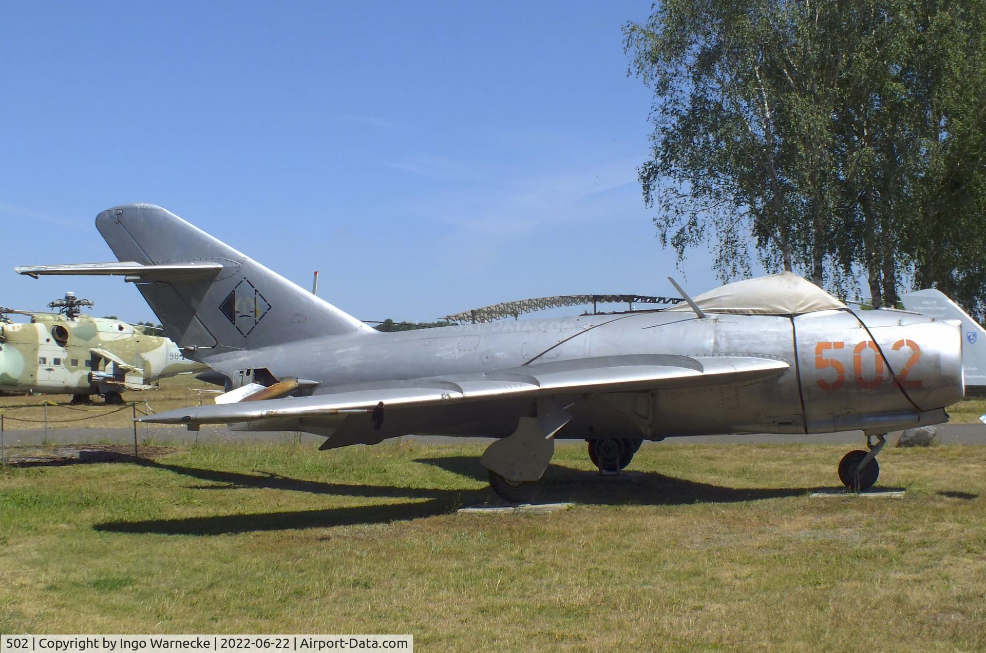 502, PZL-Mielec Lim-5 (MiG-17F) C/N 1C0902, PZL-Mielec Lim-5 (MiG-17F) FRESCO-C at the Flugplatzmuseum Cottbus (Cottbus airfield museum)