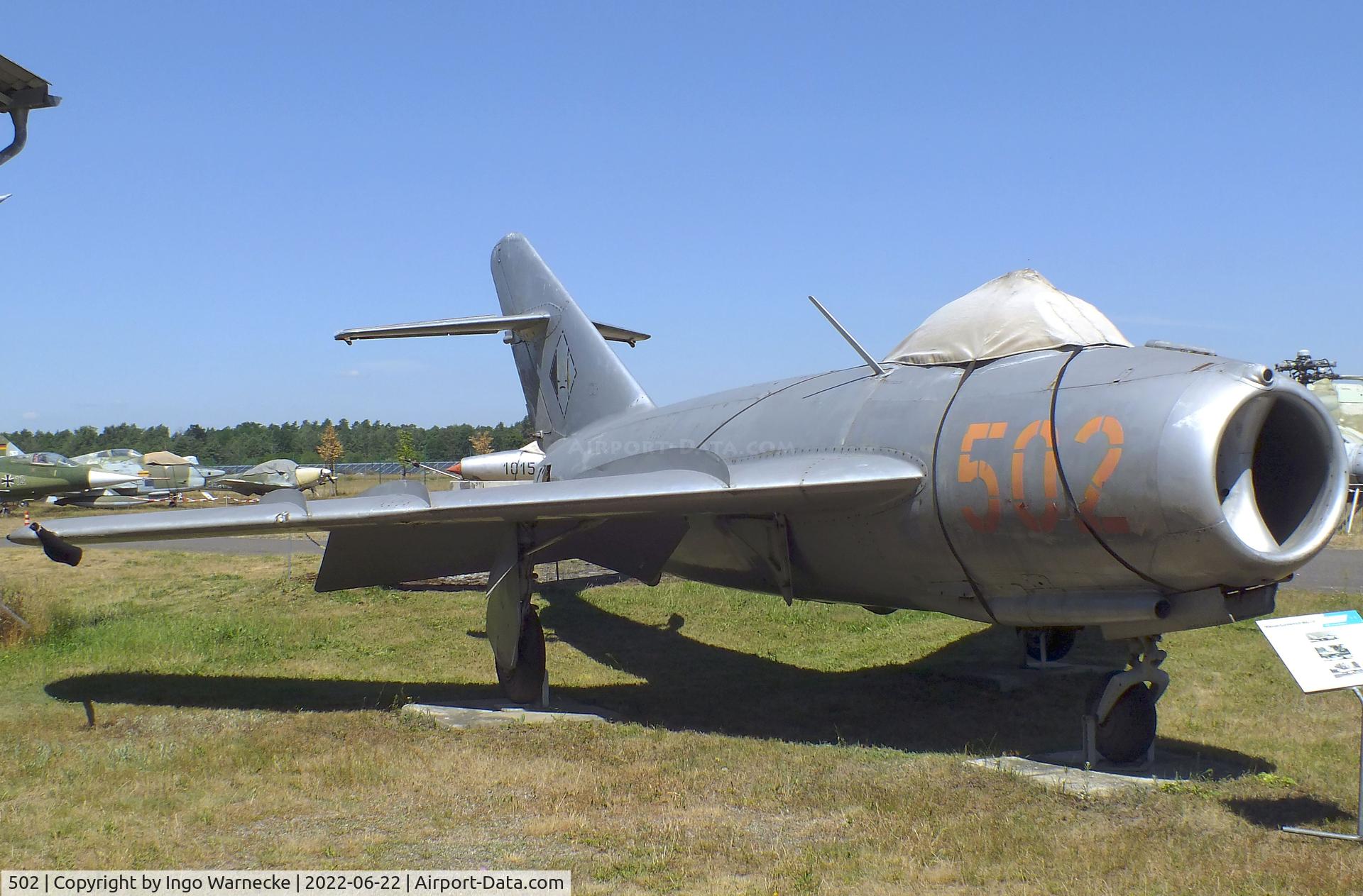 502, PZL-Mielec Lim-5 (MiG-17F) C/N 1C0902, PZL-Mielec Lim-5 (MiG-17F) FRESCO-C at the Flugplatzmuseum Cottbus (Cottbus airfield museum)