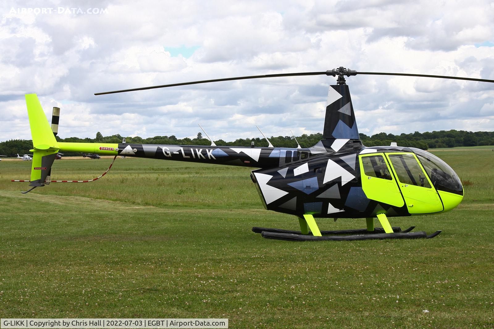 G-LIKK, 2016 Robinson R66 Turbine C/N 0729, at Turweston for the British F1 GP