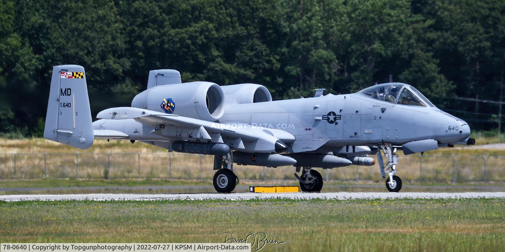 78-0640, 1978 Fairchild Republic A-10C Thunderbolt II C/N A10-0260, WARDOG01 taking runway 16