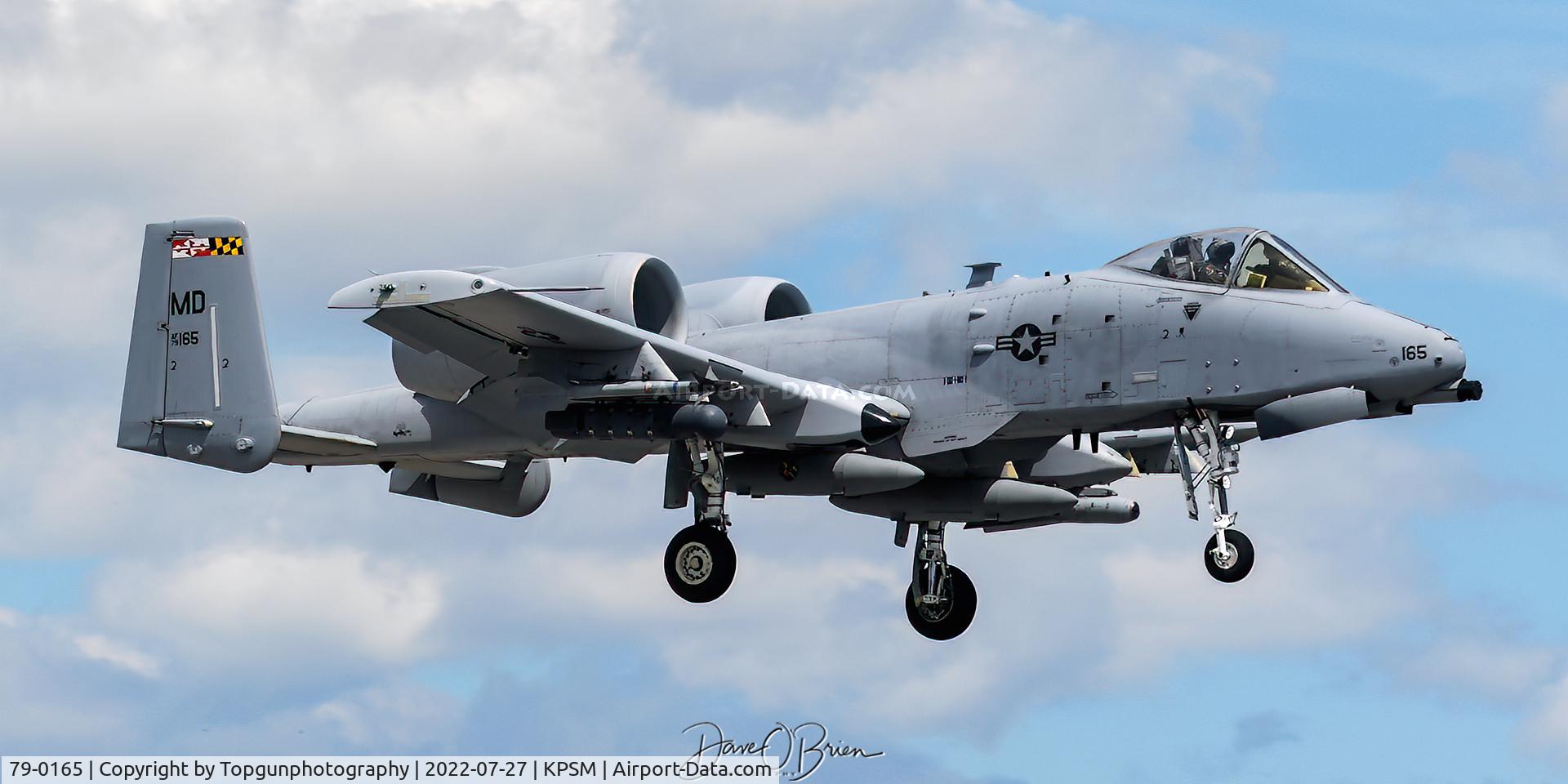 79-0165, 1980 Fairchild A-10C C/N A10-0429, AXEMAN21 coming in for a low approach