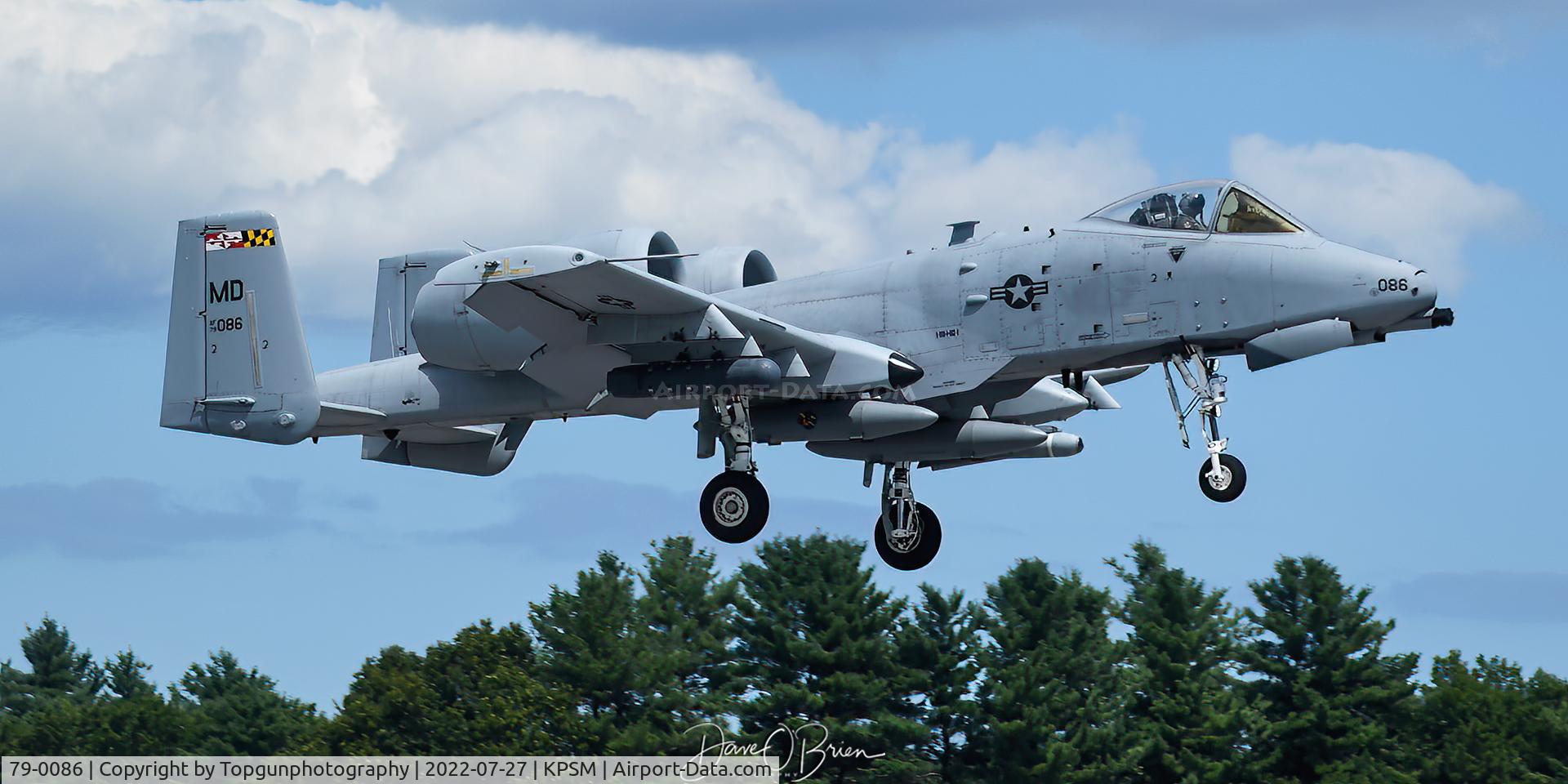 79-0086, 1979 Fairchild Republic A-10A Thunderbolt II C/N A10-0350, AXEMAN22 coming in to land