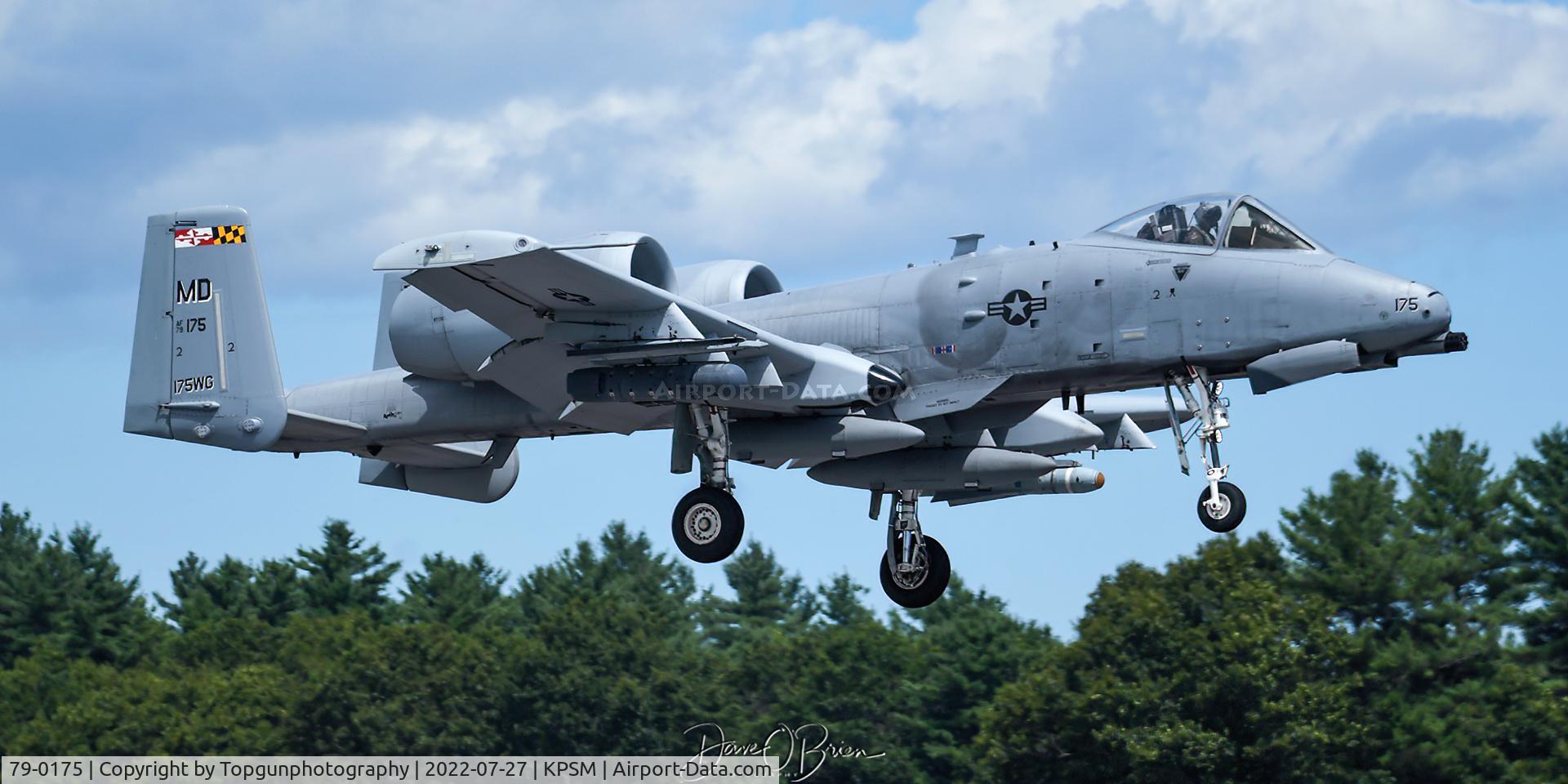 79-0175, 1979 Fairchild Republic A-10C Thunderbolt II C/N A10-0439, WARDOG21 coming in to land after playing in Yankee MOA