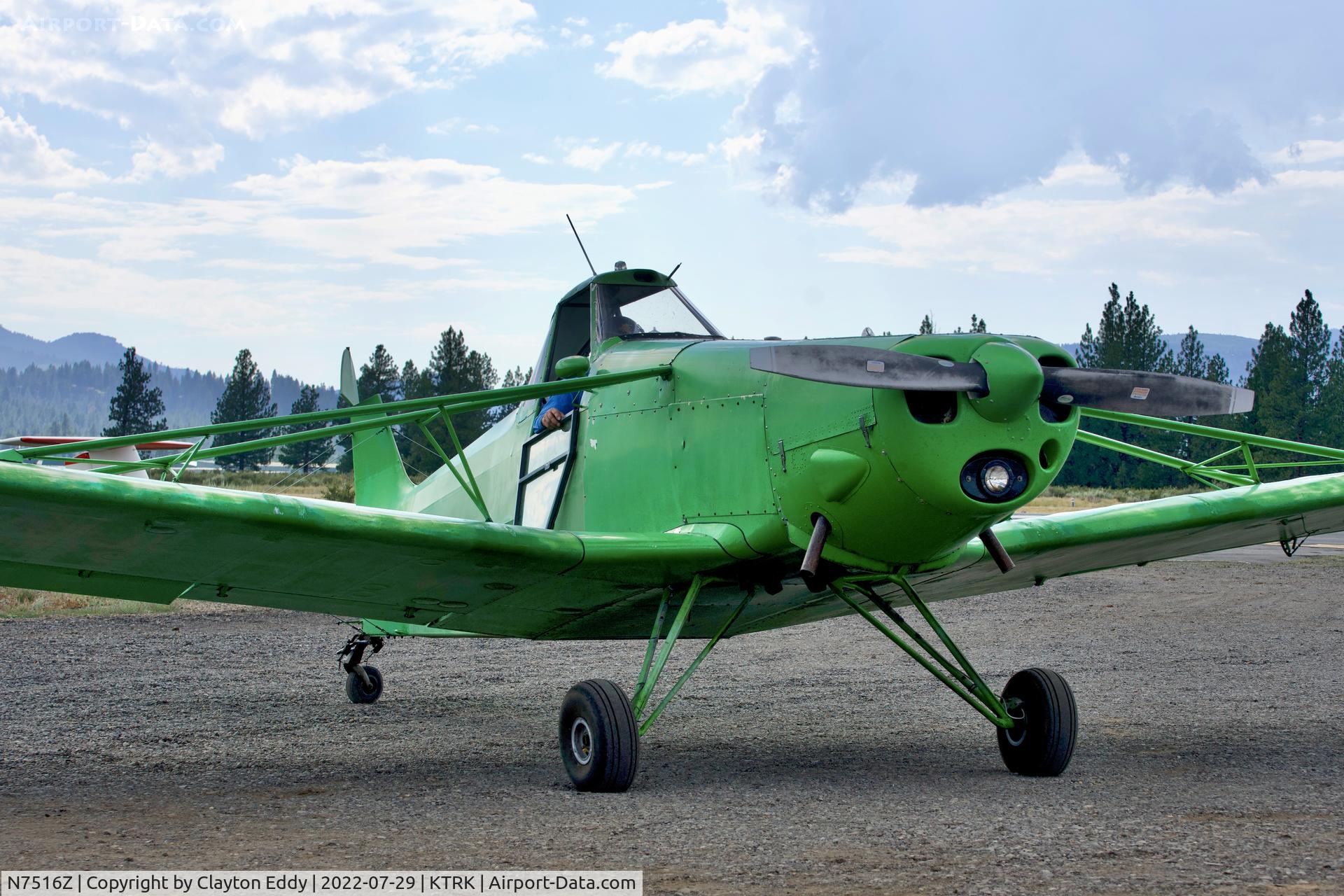 N7516Z, 1965 Piper PA-25-235 Pawnee C/N 25-3556, Truckee airport in California 2022.