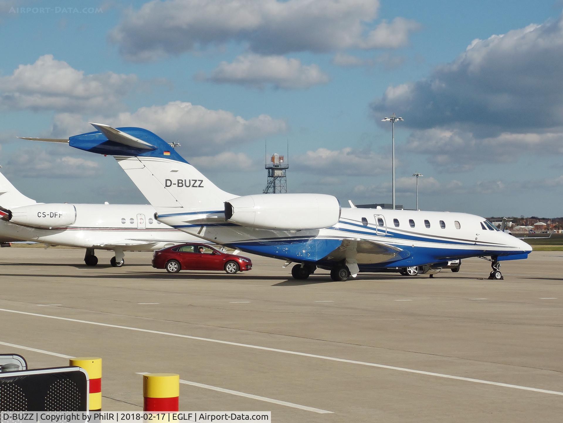 D-BUZZ, 2006 Cessna 750 Citation X Citation X C/N 750-0256, Cessna Citation X on Farnborough ramp.