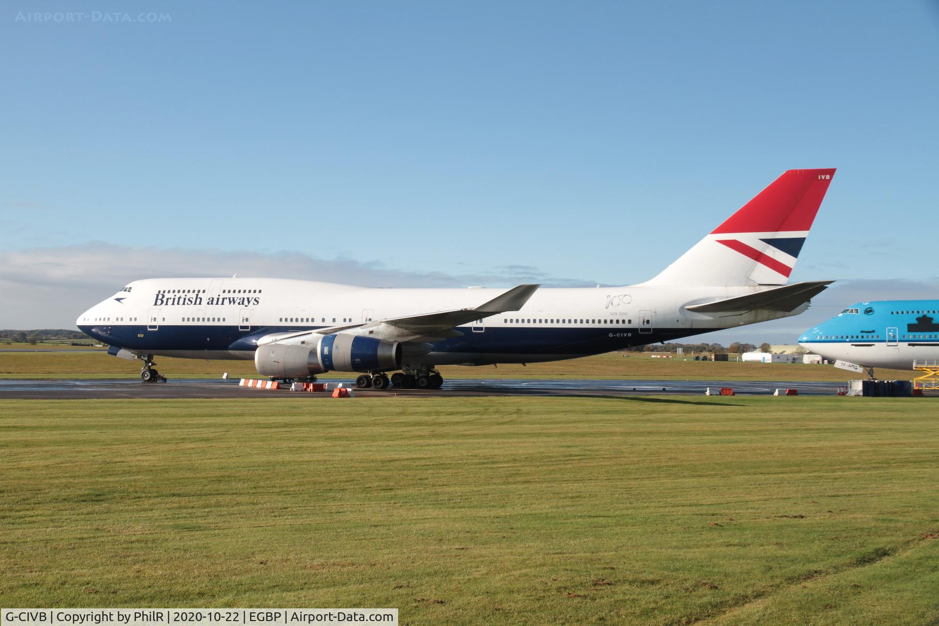 G-CIVB, 1994 Boeing 747-436 C/N 25811, G-CIVB Boeing 747-400 wearing BA 'Negus' livery at Kemble
