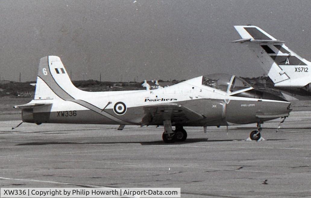 XW336, 1974 BAC 84 Jet Provost T.5A C/N EEP/JP/1000, Photo taken at RAF Valley Airshow, U.K.,May 1974, Ilford FP4, Prakticka L, Tessar 135 mm lens