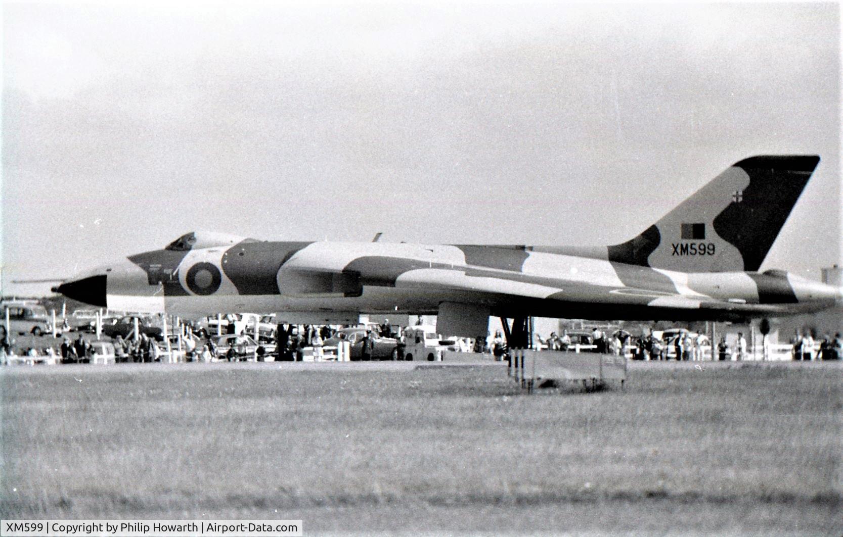 XM599, 1963 Avro Vulcan B.2 C/N Set 63, Awaiting take off at RAF Valley Airshow, May 1974. Ilford FP4, Practika L, Pracktika-Tessar 135 mm lens