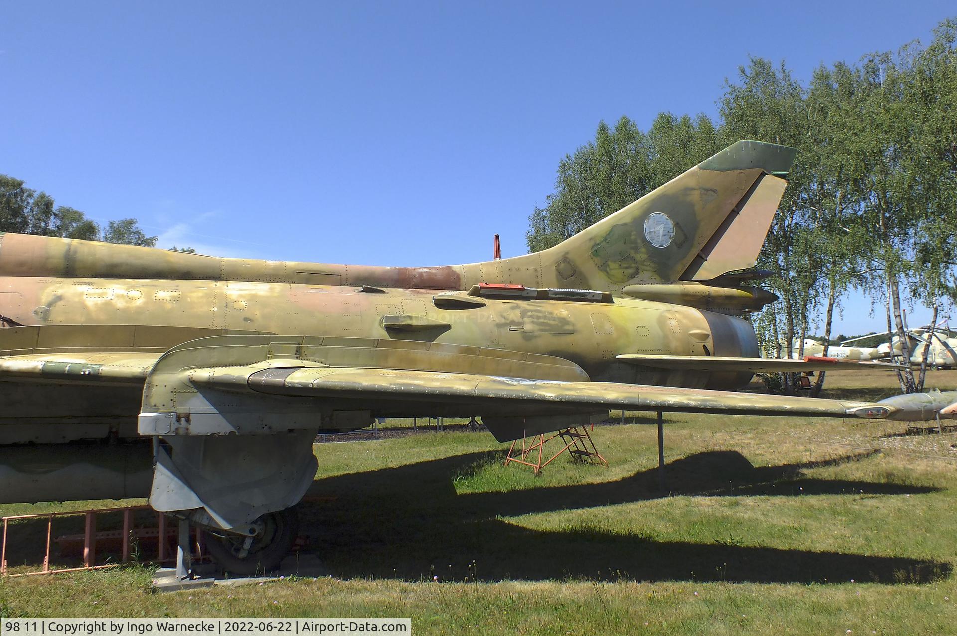 98 11, Sukhoi Su-22UM-3K C/N 17532370810, Sukhoi Su-22UM-3K FITTER-G at the Flugplatzmuseum Cottbus (Cottbus airfield museum)