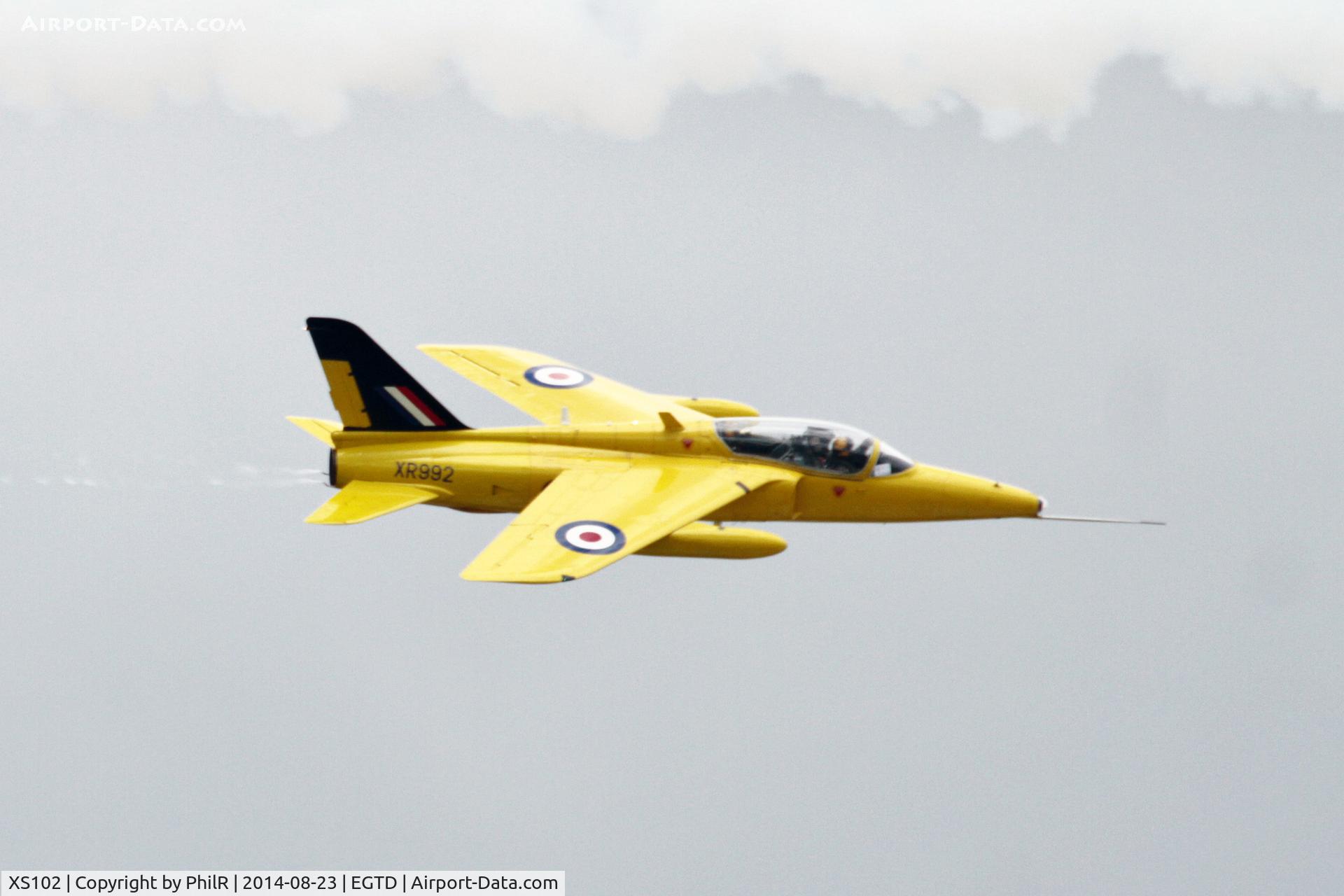 XS102, 1964 Hawker Siddeley Gnat T.1 C/N FL596, XS102 'XR992' 1964 Folland Gnat T1 Wings & Wheels Dunsfold