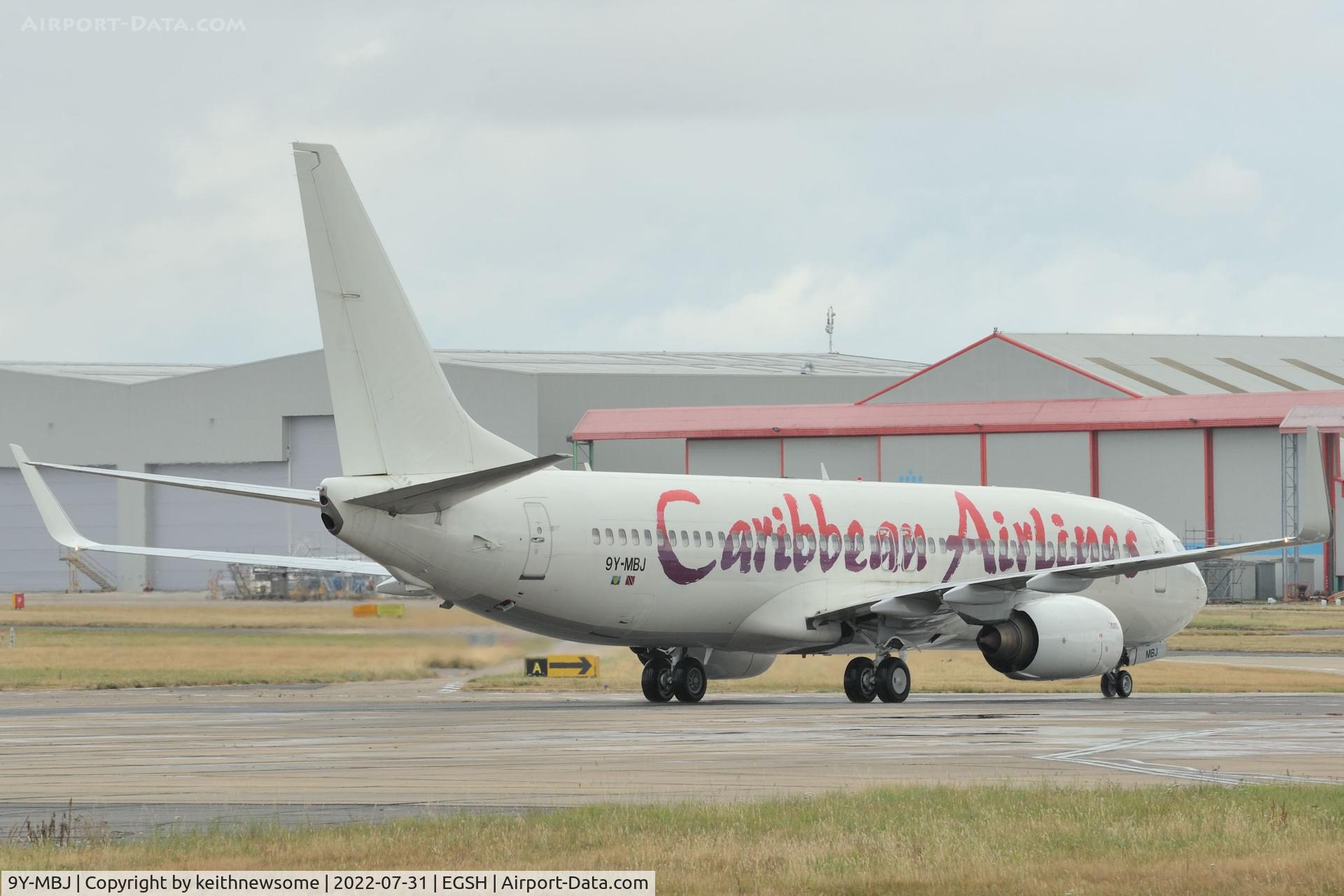 9Y-MBJ, 2007 Boeing 737-85P C/N 33980, Arriving at Norwich from Keflavik.