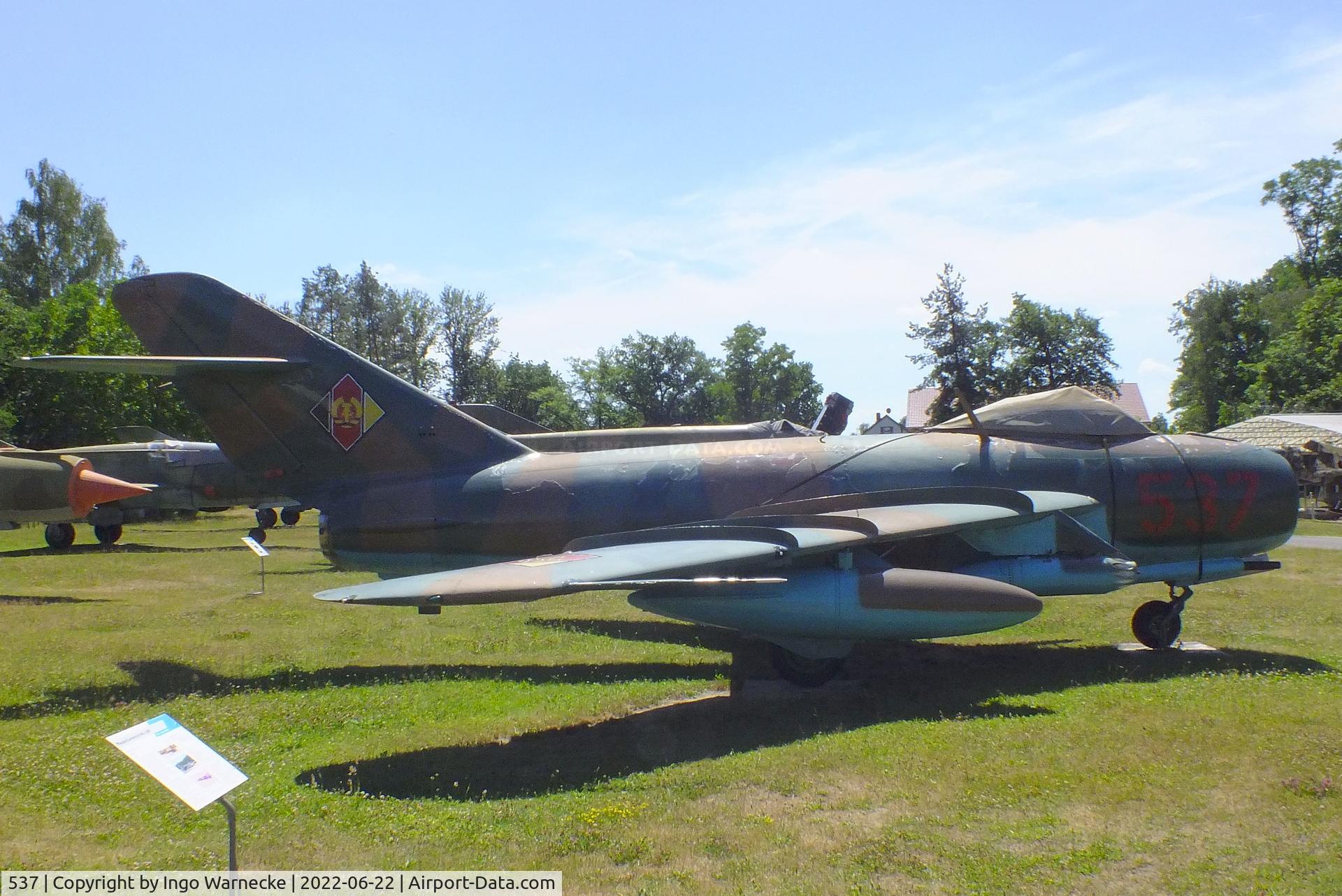 537, 1958 WSK Mielec Lim-5 MiG-17F C/N 1C 09-17, PZL-Mielec Lim-5 (MiG-17F) FRESCO-C at the Flugplatzmuseum Cottbus (Cottbus airfield museum)