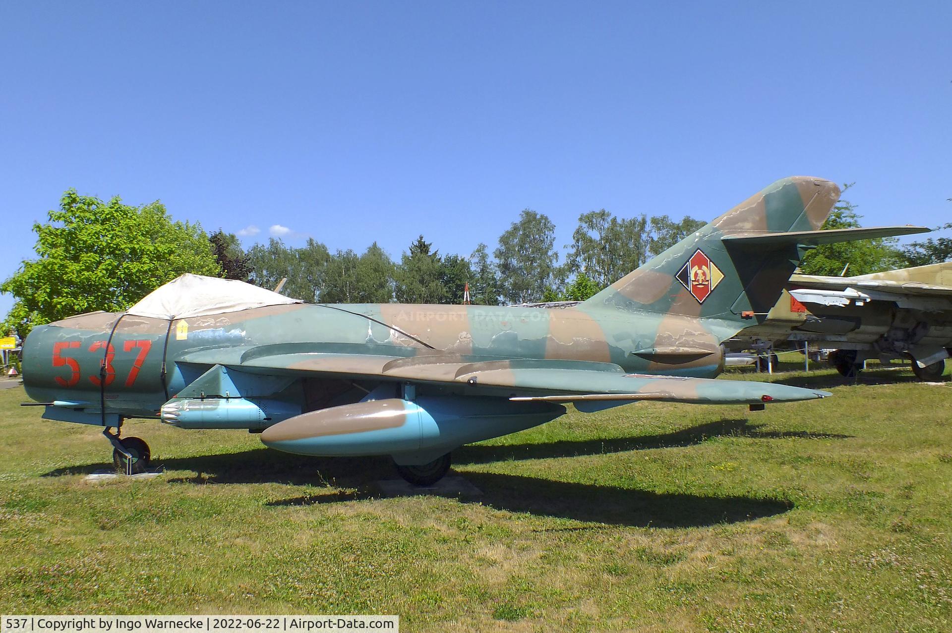 537, 1958 WSK Mielec Lim-5 MiG-17F C/N 1C 09-17, PZL-Mielec Lim-5 (MiG-17F) FRESCO-C at the Flugplatzmuseum Cottbus (Cottbus airfield museum)