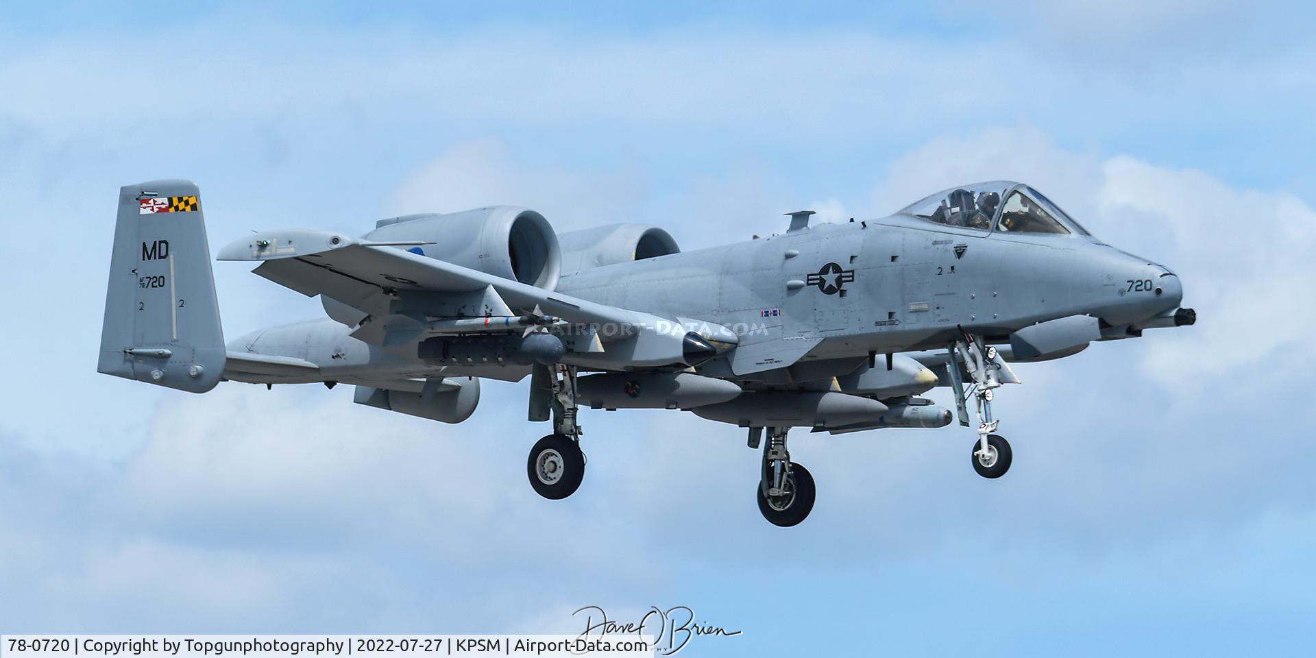 78-0720, 1978 Fairchild Republic A-10C Thunderbolt II C/N A10-0341, RAVEN22 inbound