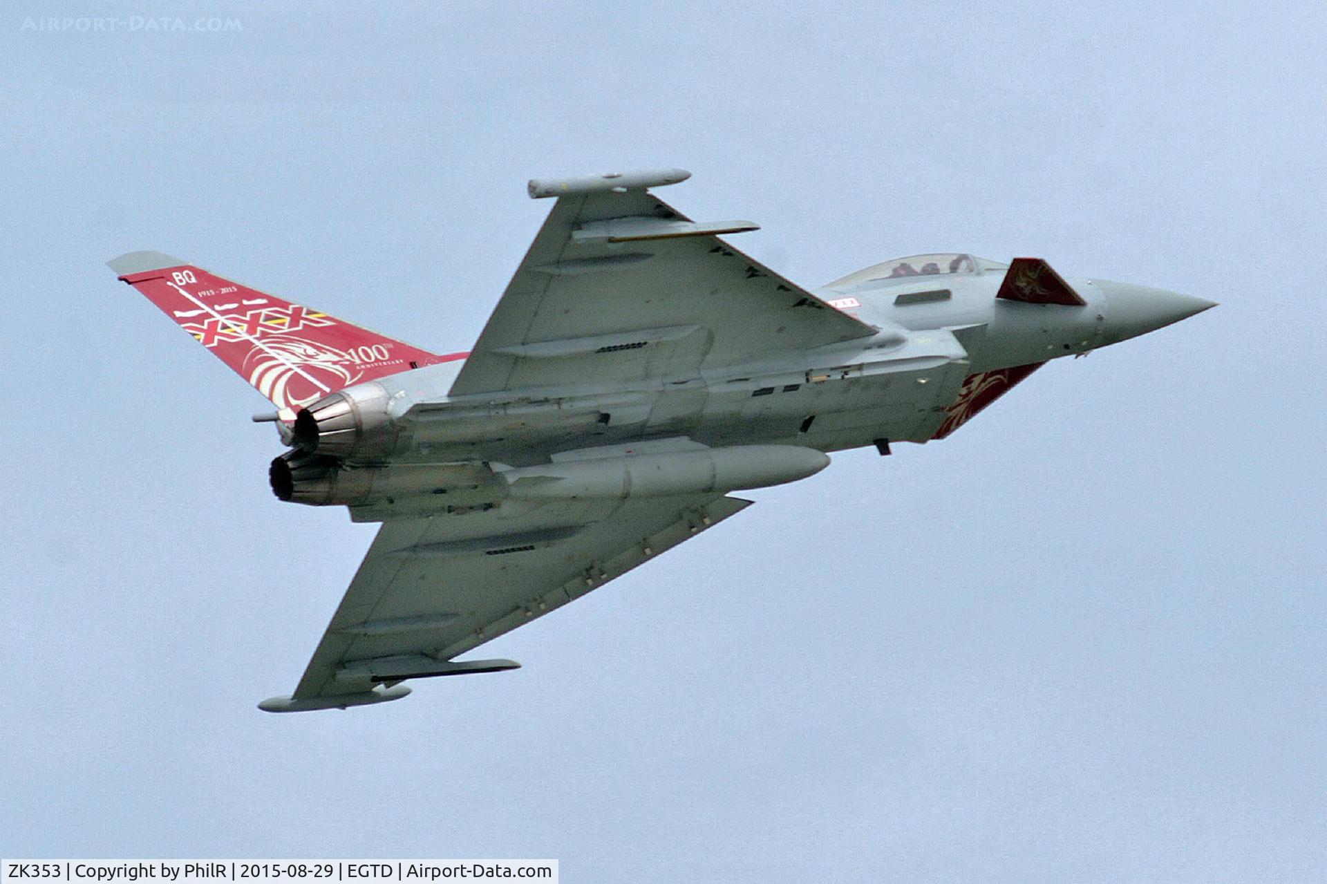 ZK353, 2013 Eurofighter EF-2000 Typhoon FGR4 C/N BS114/411, ZK353 2013 BAe Typhoon FGR4 RAF at Wings & Wheels Dunsfold