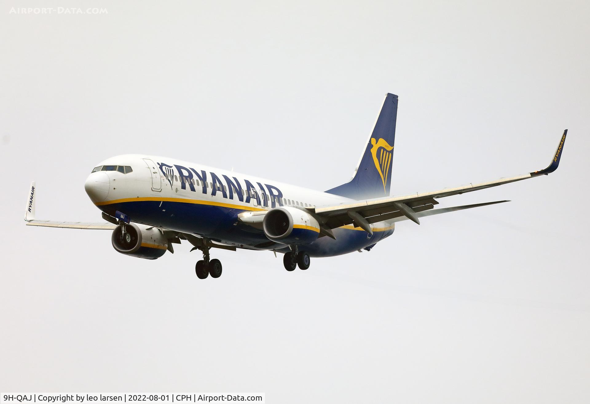9H-QAJ, 2018 Boeing 737-800 C/N 44817, Copenhagen 1.8.2022 in Drizzel.