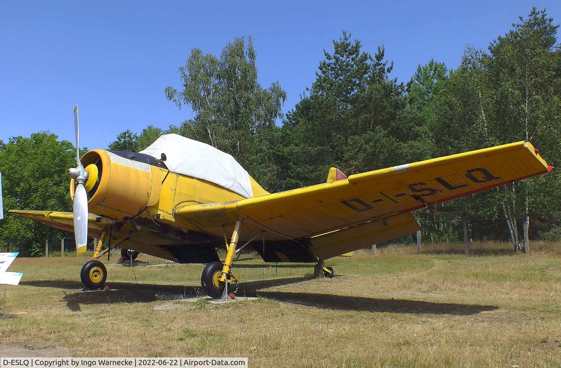 D-ESLQ, 1972 Let Z-37A Cmelak C/N 14-20, Let Z-37A Cmelak (minus horizontal tail surfaces and tailcone) at the Flugplatzmuseum Cottbus (Cottbus airfield museum)