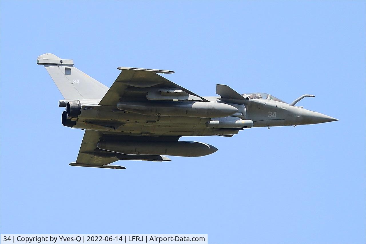 34, Dassault Rafale M C/N 34, Dassault Rafale M, Take off rwy 25, Landivisiau naval air base (LFRJ) Ocean Hit 22