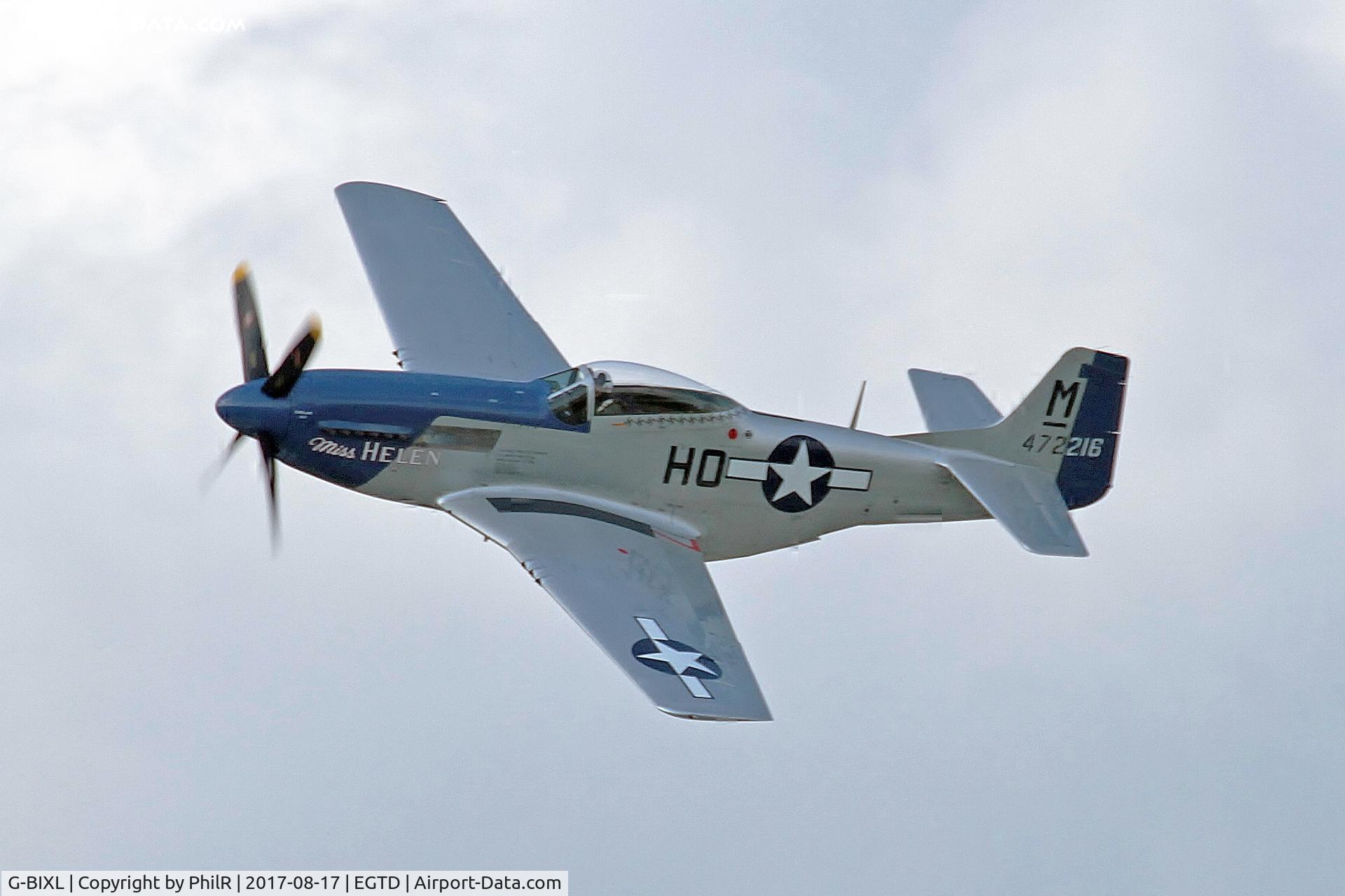 G-BIXL, 1944 North American P-51D Mustang C/N 122-38675, 44-72216 1944 NA P-51D Mustang 'Miss Helen' USAF at Wings & Wheels, Dunsfold