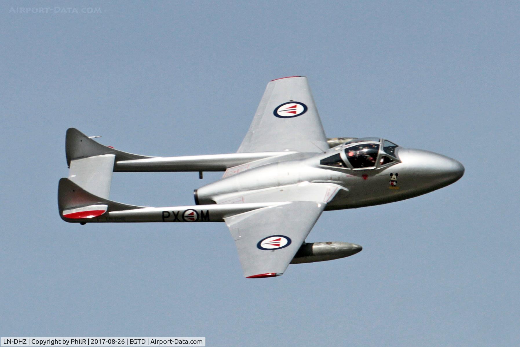 LN-DHZ, 1959 De Havilland (F+W Emmen) Vampire T55 (DH-115) C/N 990, 1959 DH115 Vampire Mk55 at Wings & Wheels Dunsfold