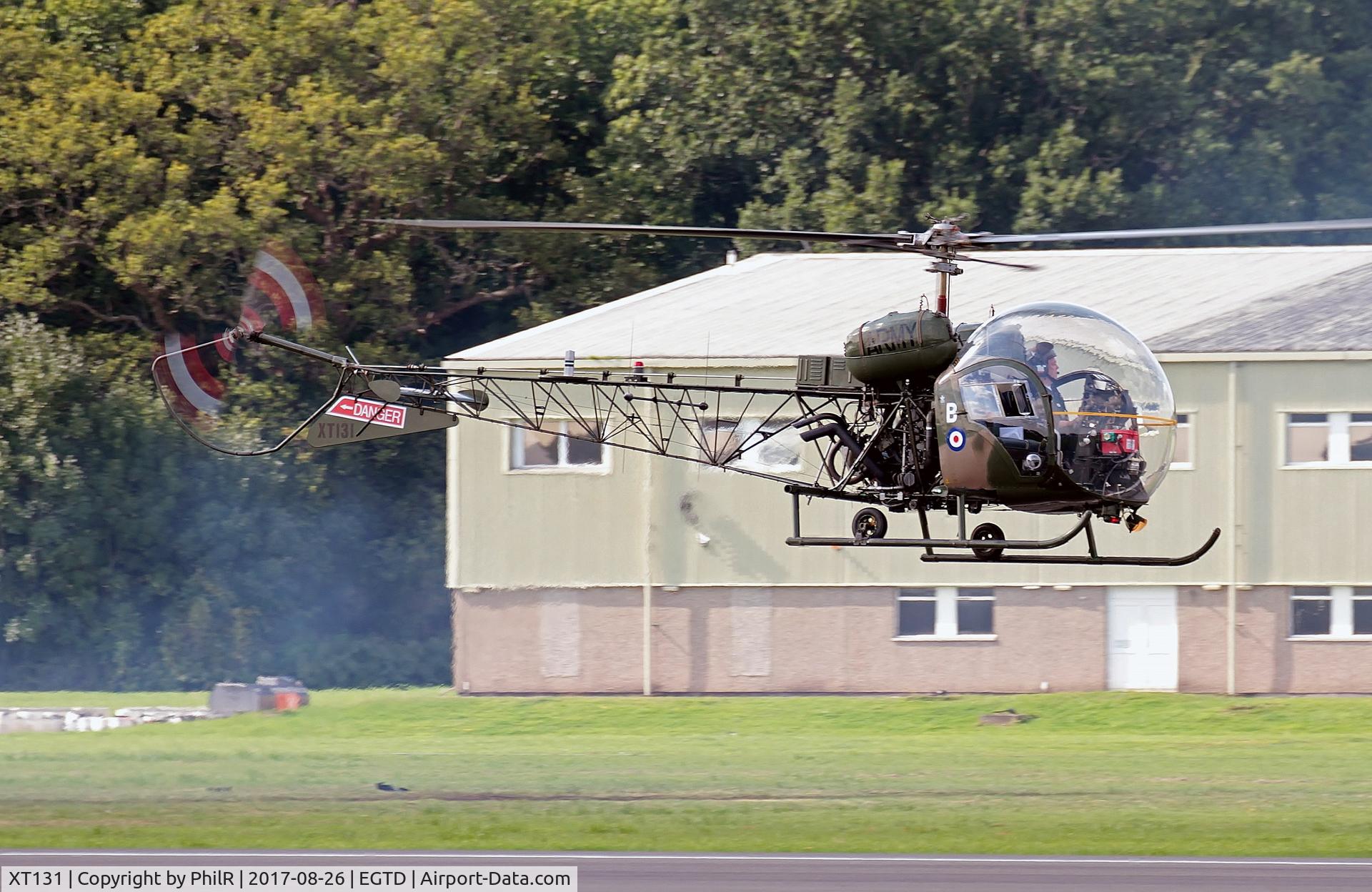 XT131, 1964 Westland Sioux AH.1 C/N 1540, 1964 Agusta Bell Sioux AH1 AAC Historic Flight at Wings & Wheels Dunsfold