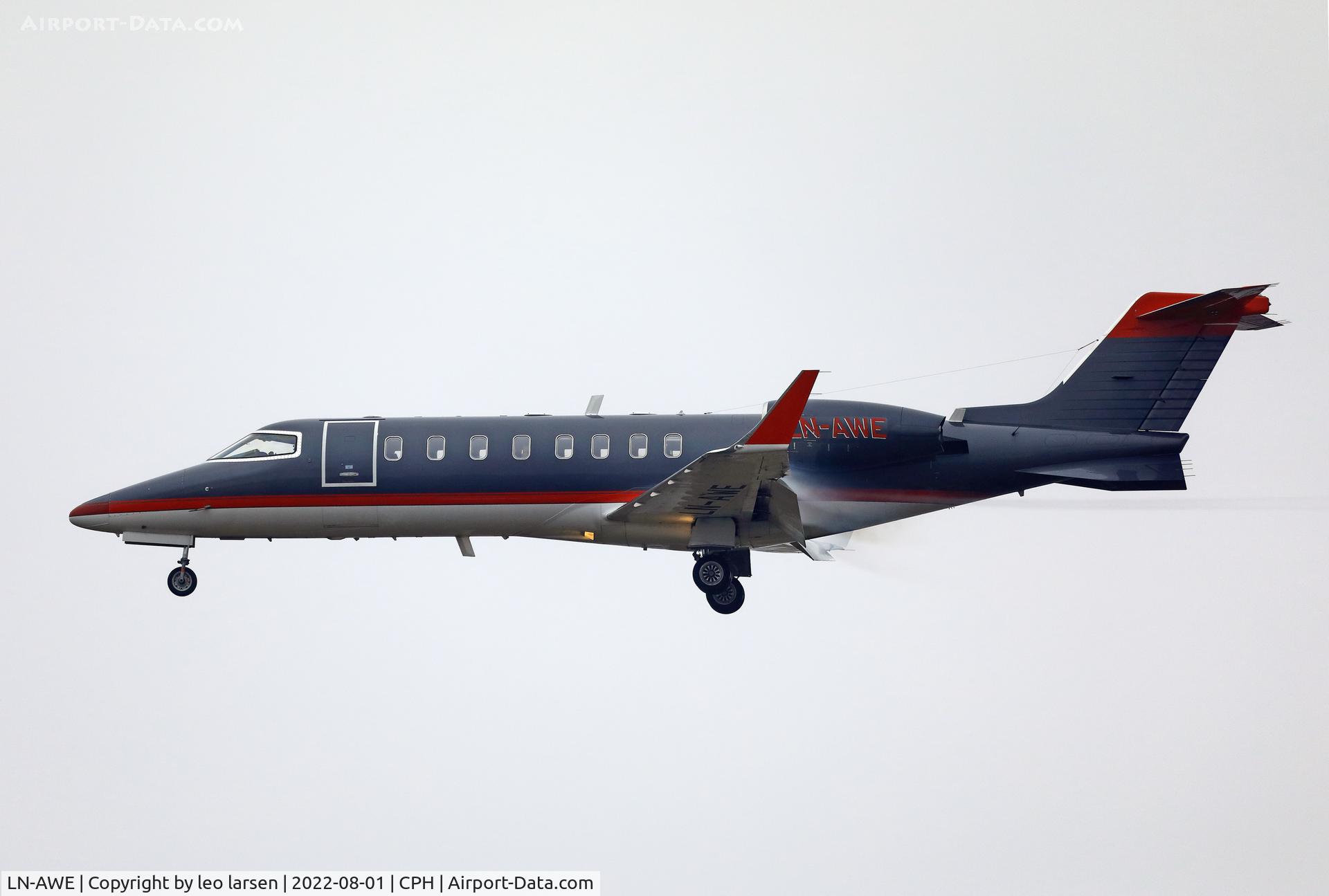 LN-AWE, 2001 Learjet 45 C/N 45-005, Copenhagen 1.8.2022
