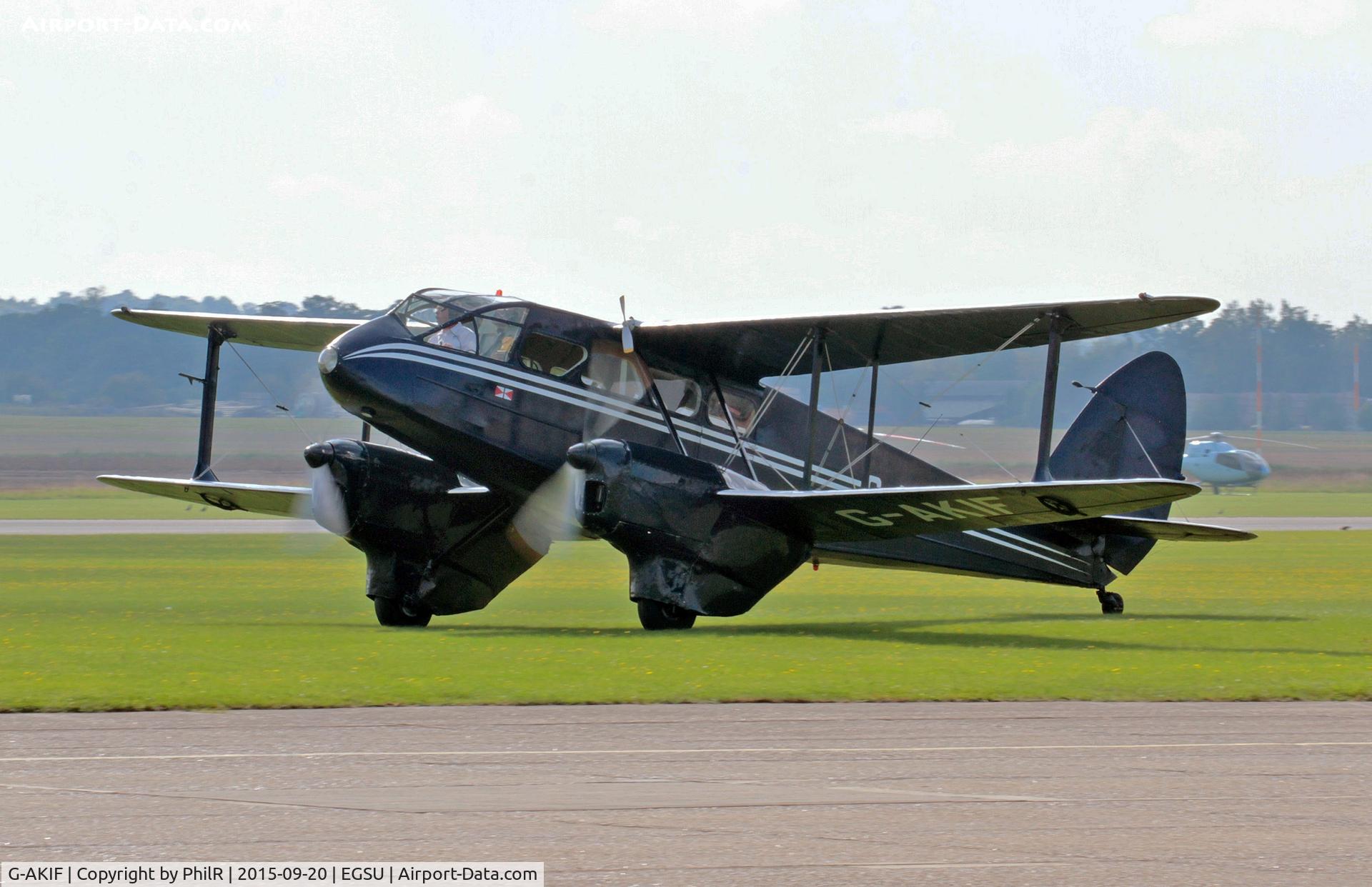 G-AKIF, 1944 De Havilland DH-89A Dominie/Dragon Rapide C/N 6838, G-AKIF 1944 DH89 Dragon rapide BoB 75th Anniversary Duxford 20.09.15(2)