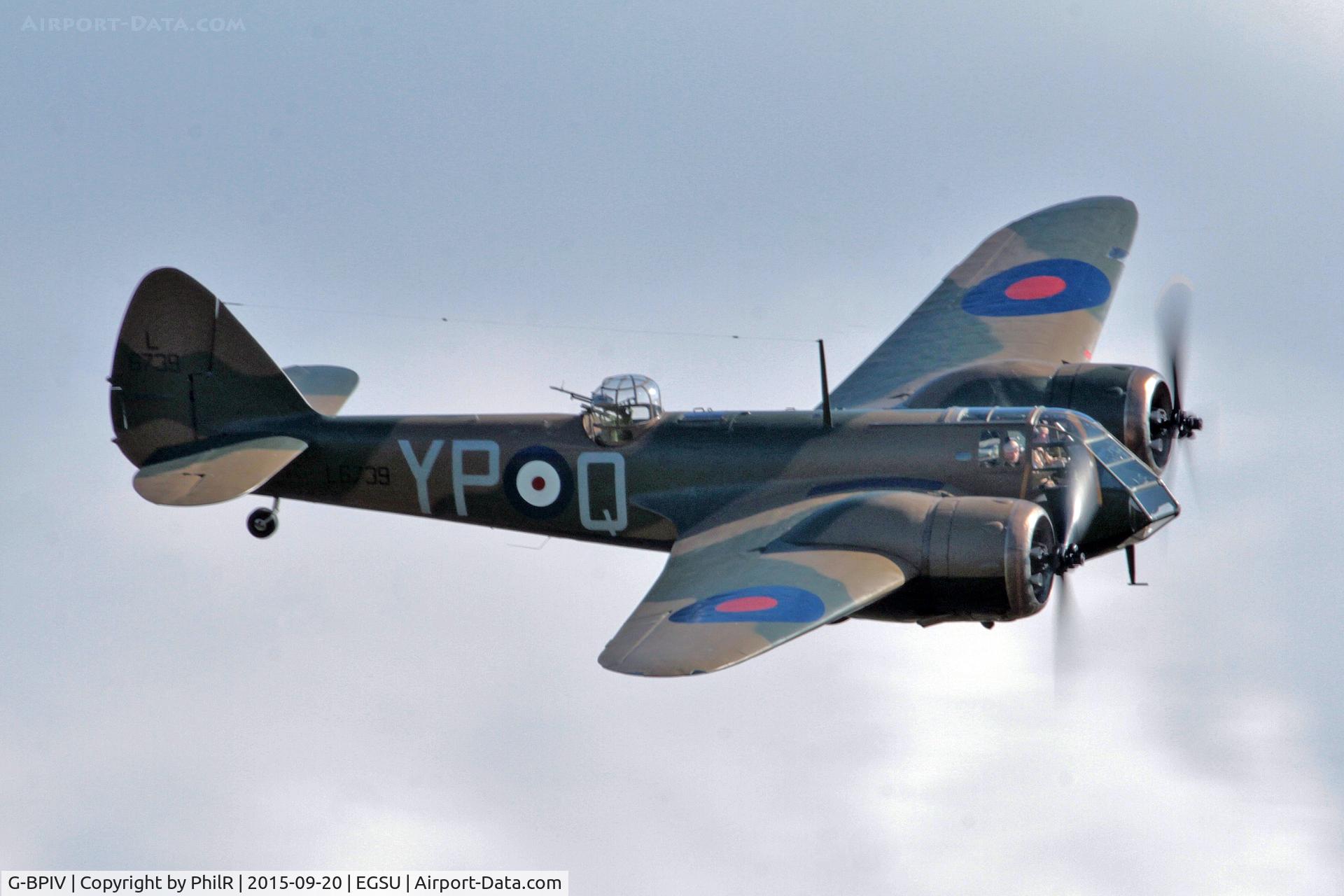 G-BPIV, 1943 Bristol 149 Bolingbroke Mk.IVT C/N 10201, L6739 (G-BPIV) 1943 Bristol Bolingbroke (Blenheim l) RAF BoB 75th Anniversary Duxford
