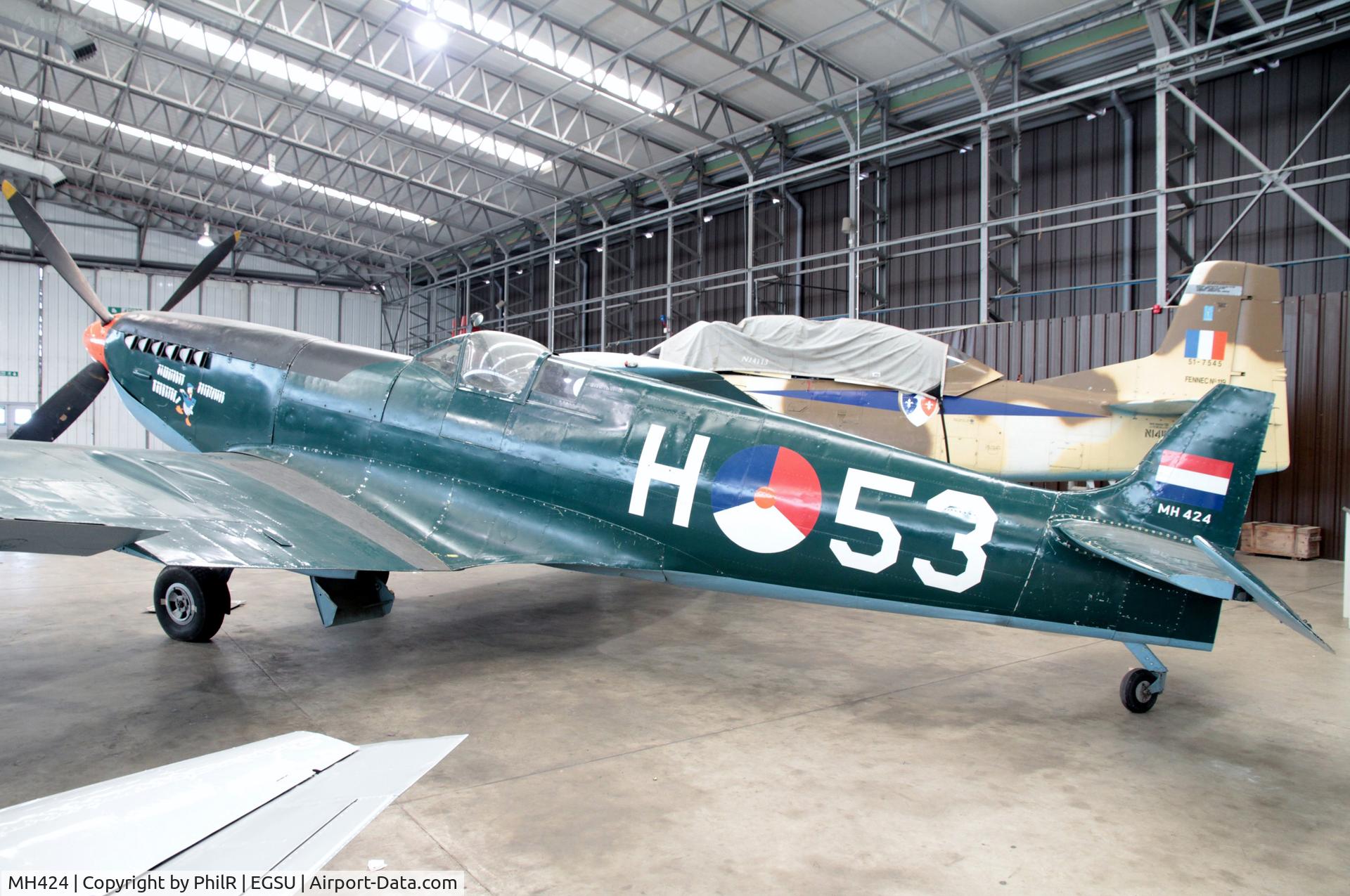 MH424, 1943 Supermarine Spitfire LF.IXc C/N CBAF.IX970, MH424 (MJ271 H-53) VS Spitfire LFIXc Dutch Air Force BoB 75th Anniversary Duxford