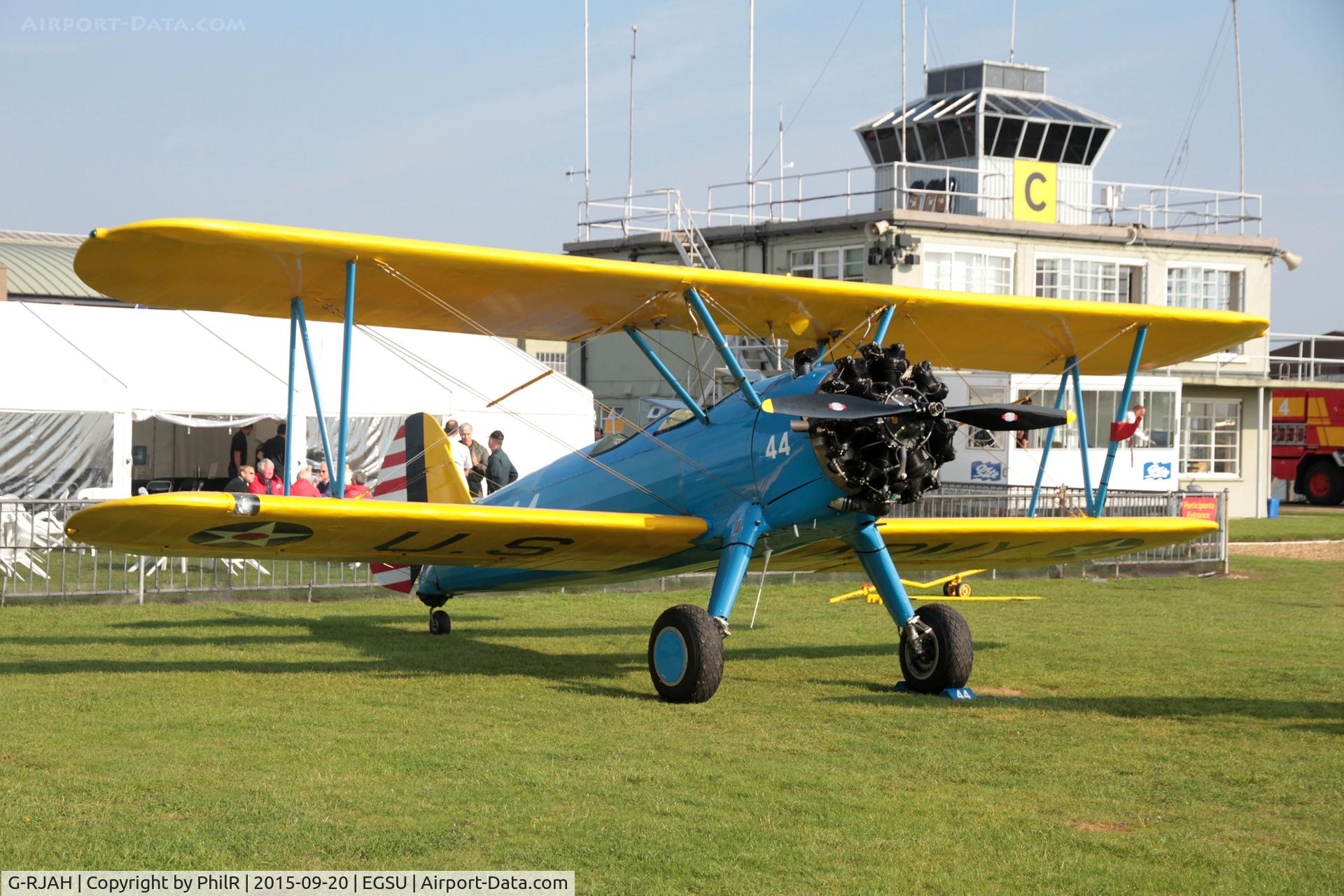 G-RJAH, 1942 Boeing A75N1 C/N 75-4041, N75957 1942 Boeing A75N1 (PT17) Stearman  USAAF BoB 75th Anniversary Duxford