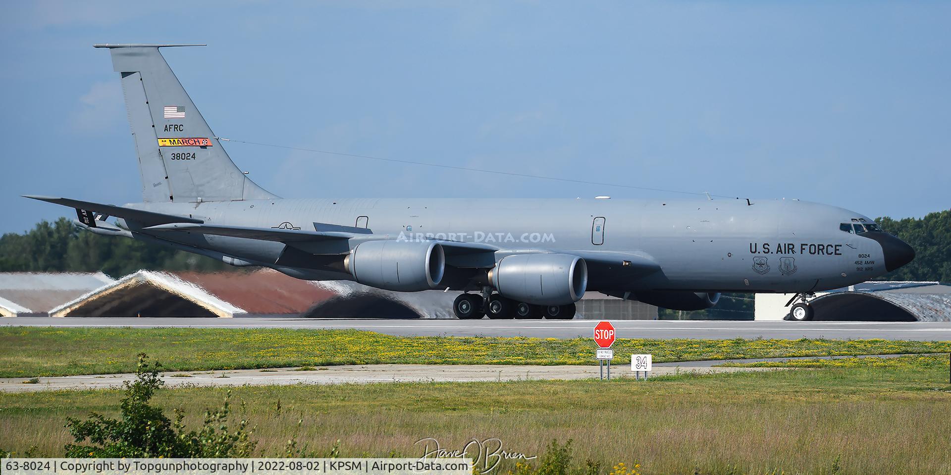 63-8024, 1963 Boeing KC-135R Stratotanker C/N 18641, REACH126 landed from March AFRB
